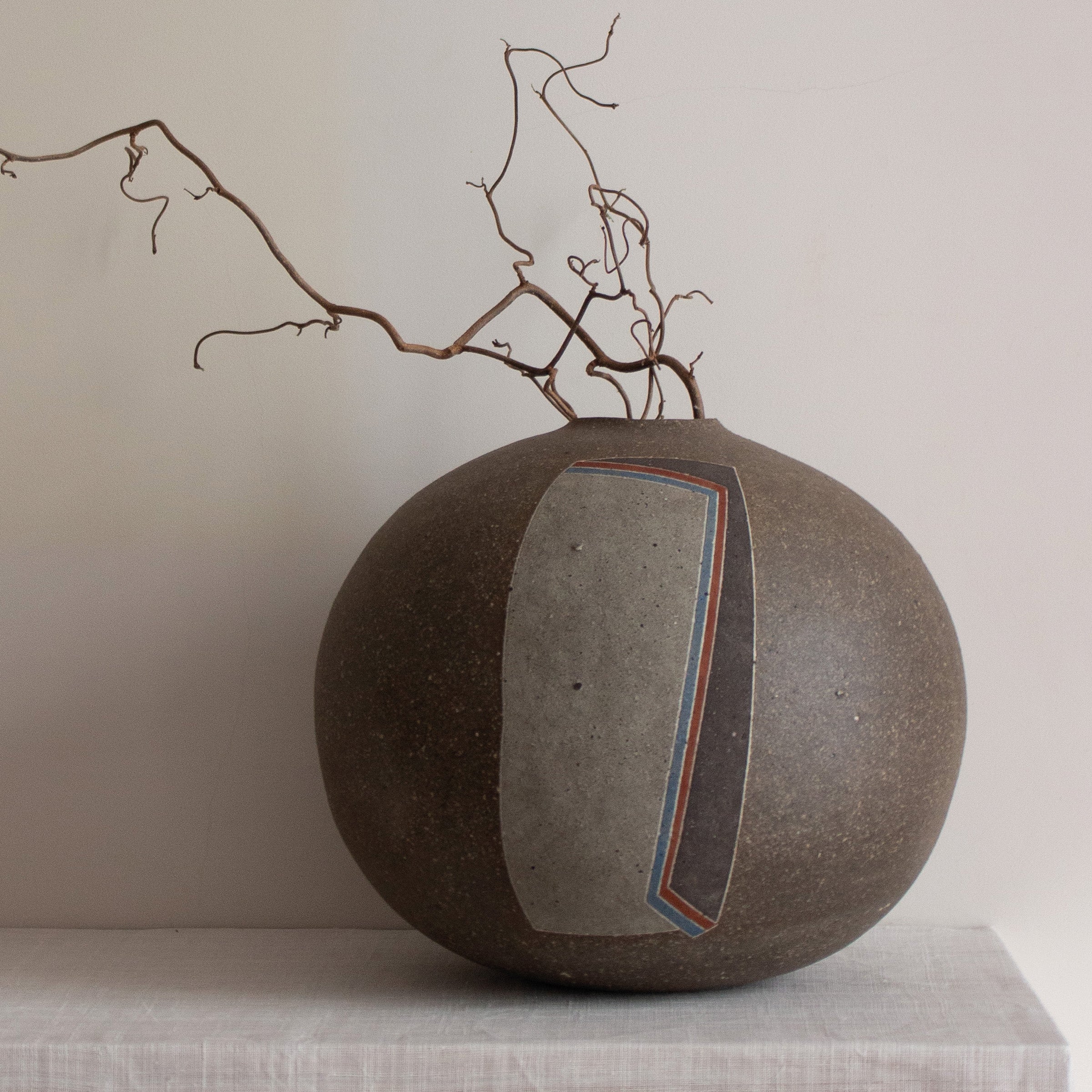 Grand vase-sculpture wabi sabi de Kazuhiko Sato