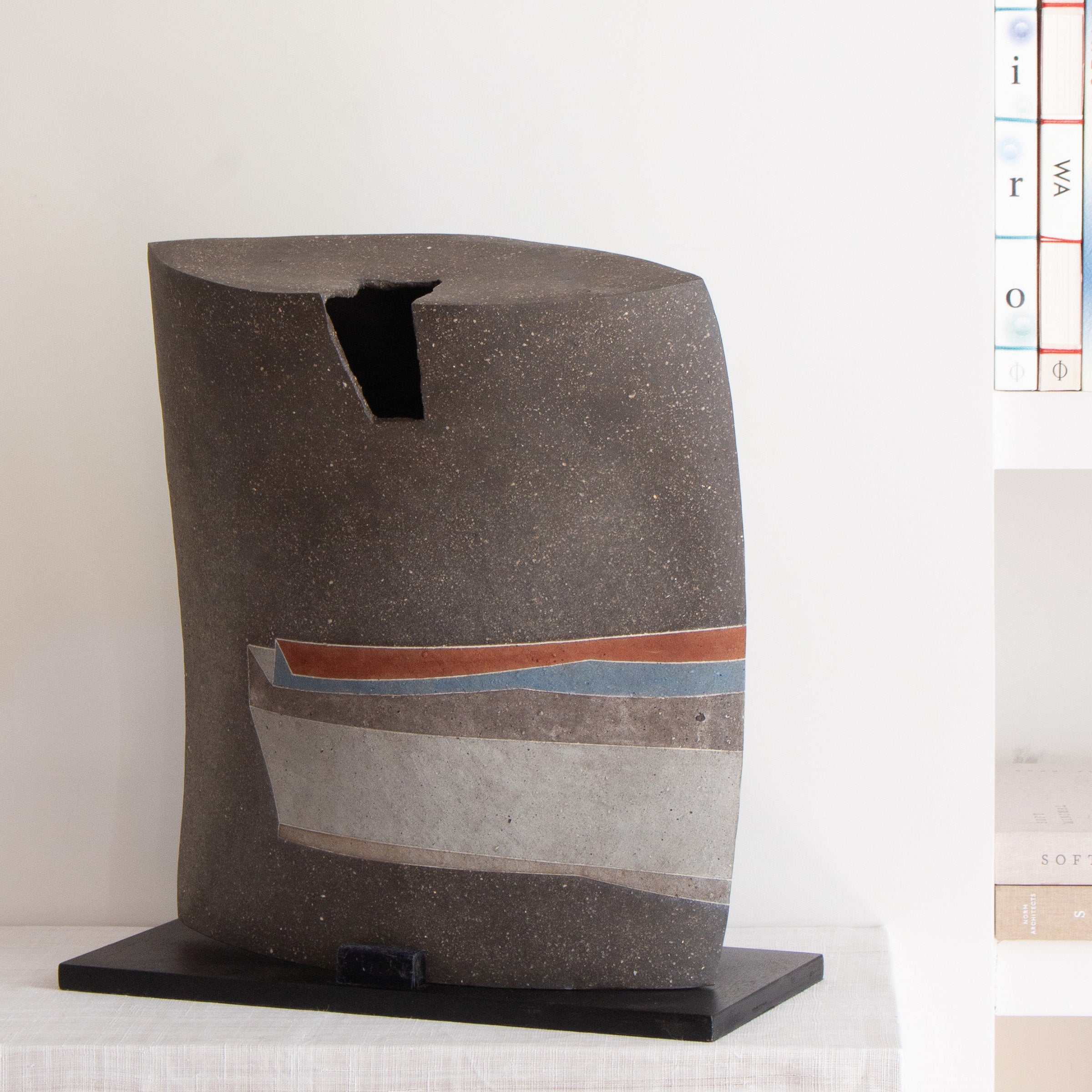 Grand vase-sculpture wabi sabi de Kazuhiko Sato