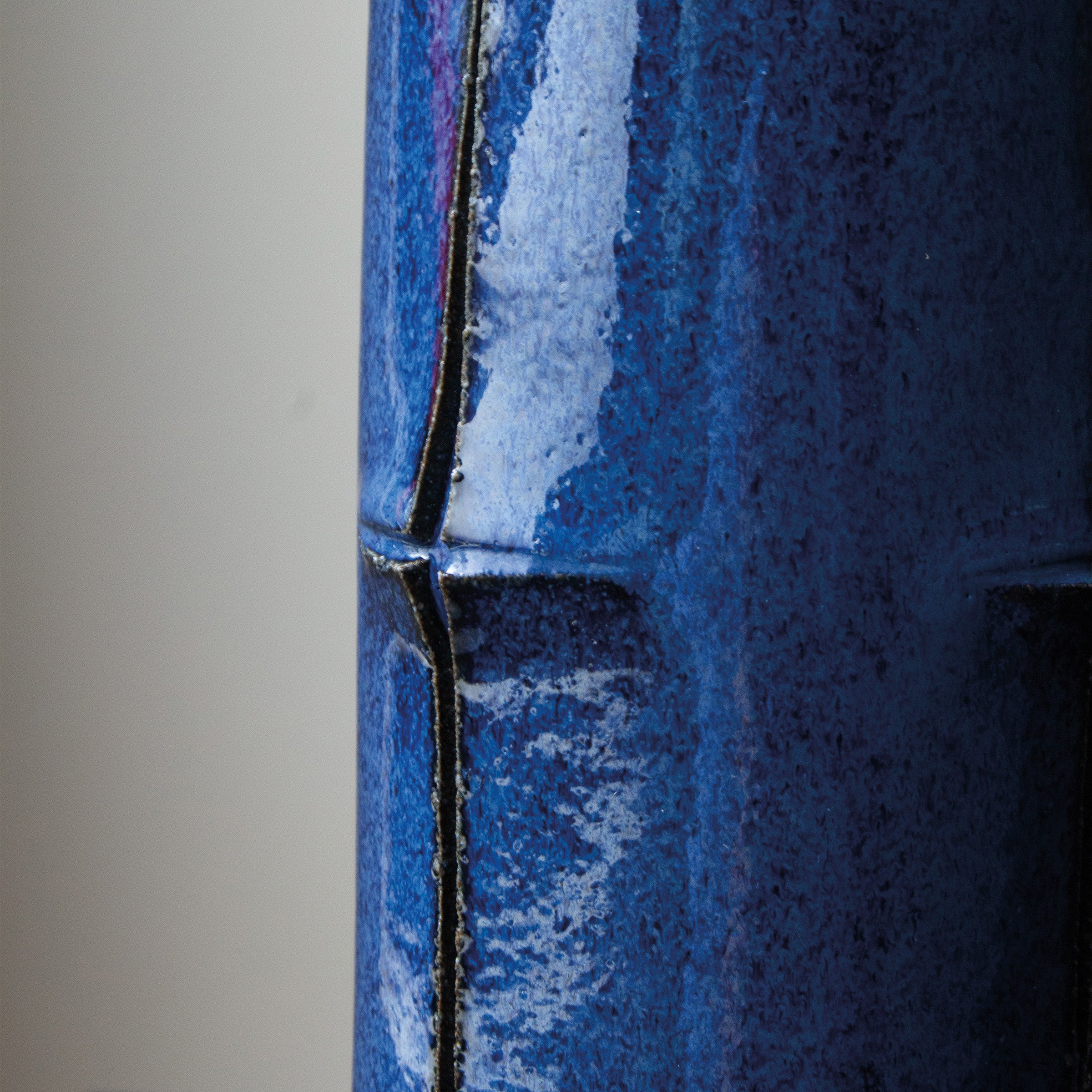 Namako-yū enamel ceramic vase by Junkichi Kumakura