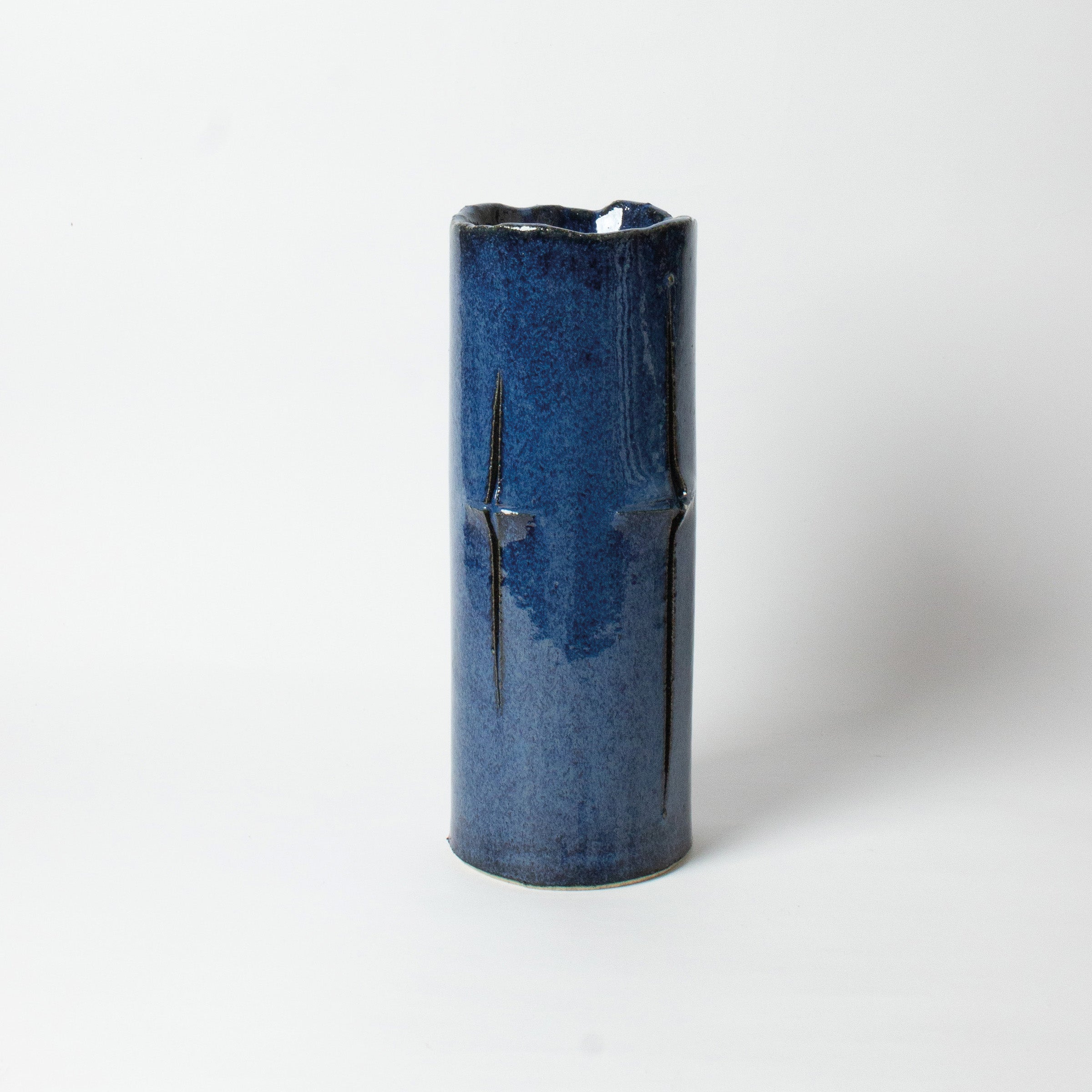 Namako-yū enamel ceramic vase by Junkichi Kumakura