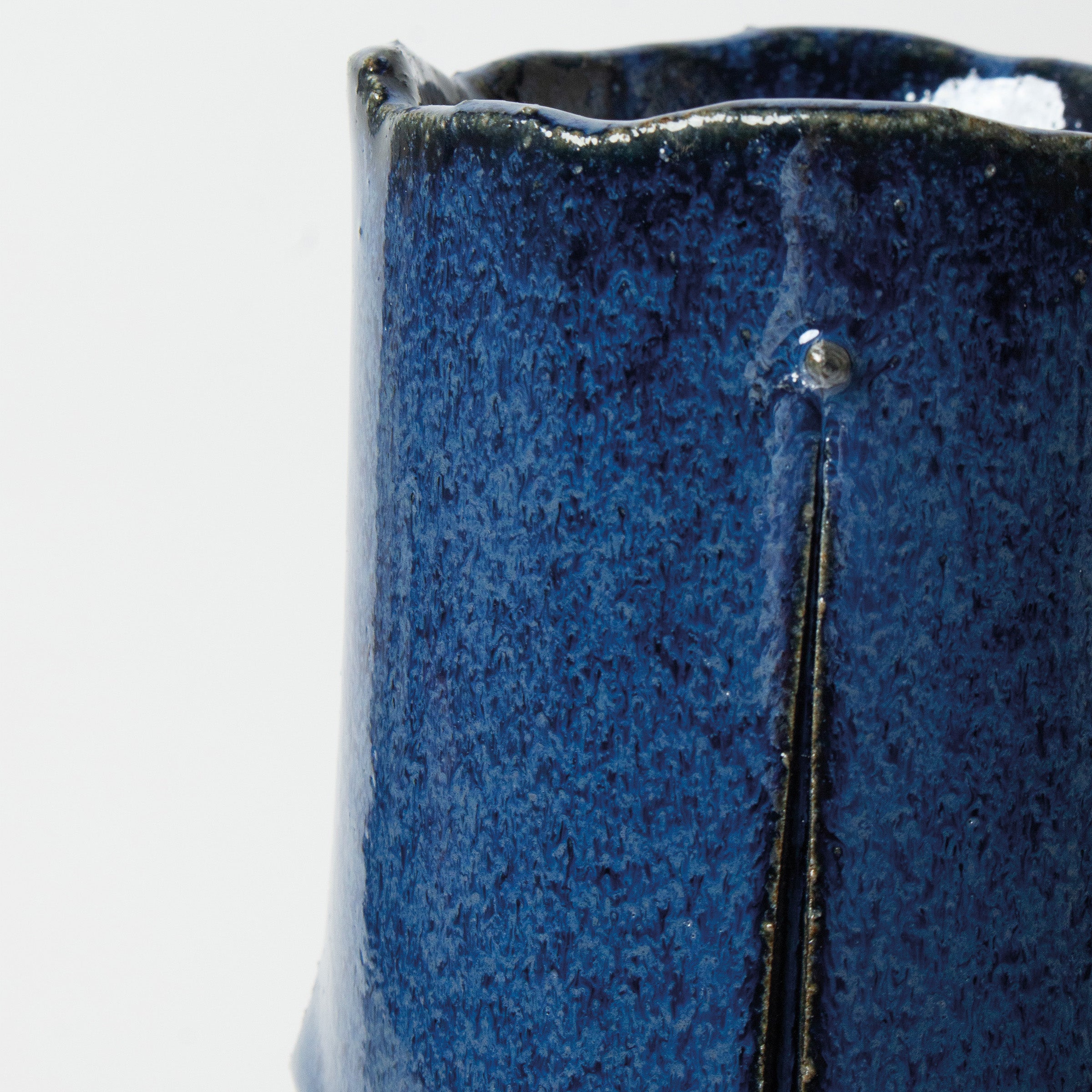 Namako-yū enamel ceramic vase by Junkichi Kumakura