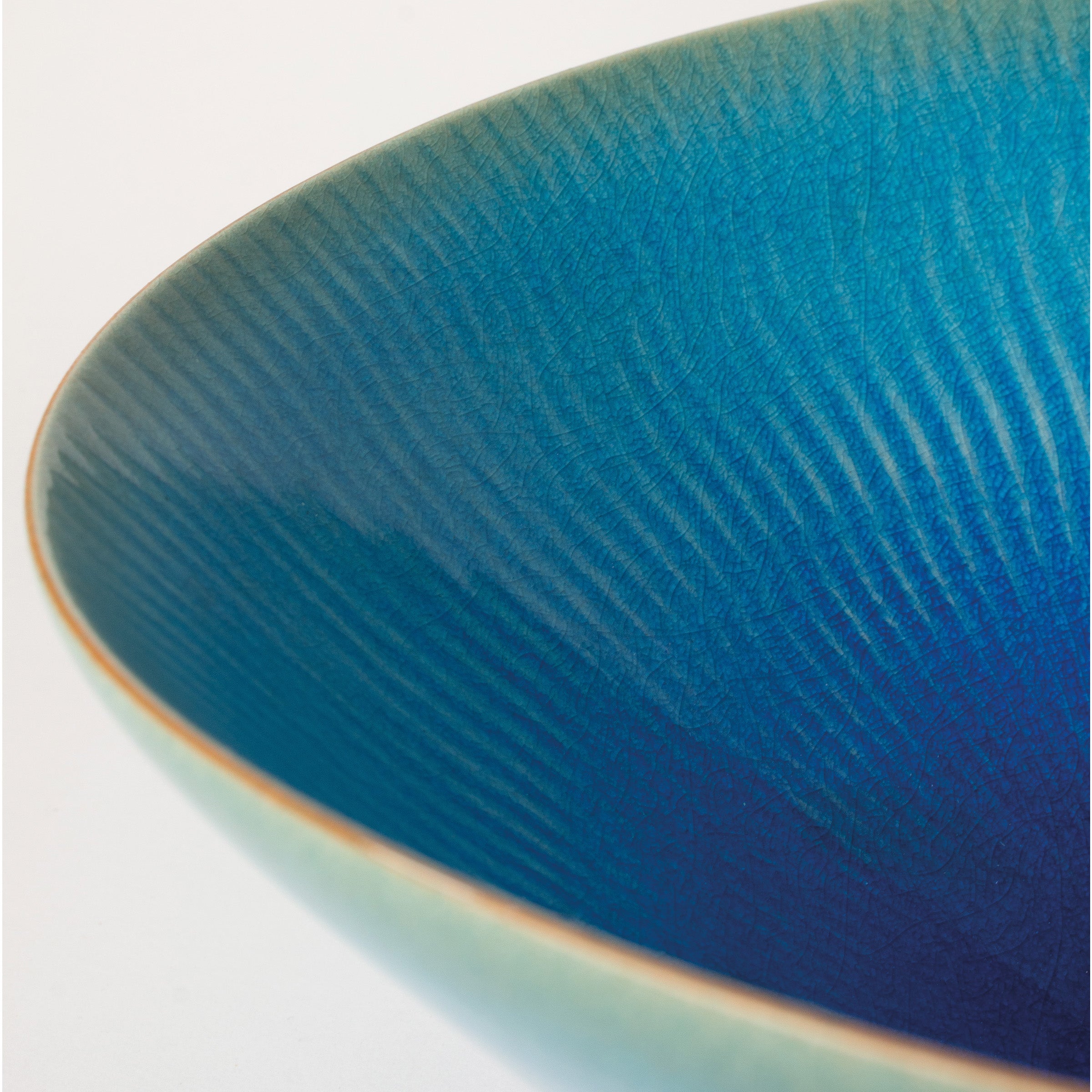 Hekiyu porcelain and blue glaze vessel - vase by Yoshiro Kimura