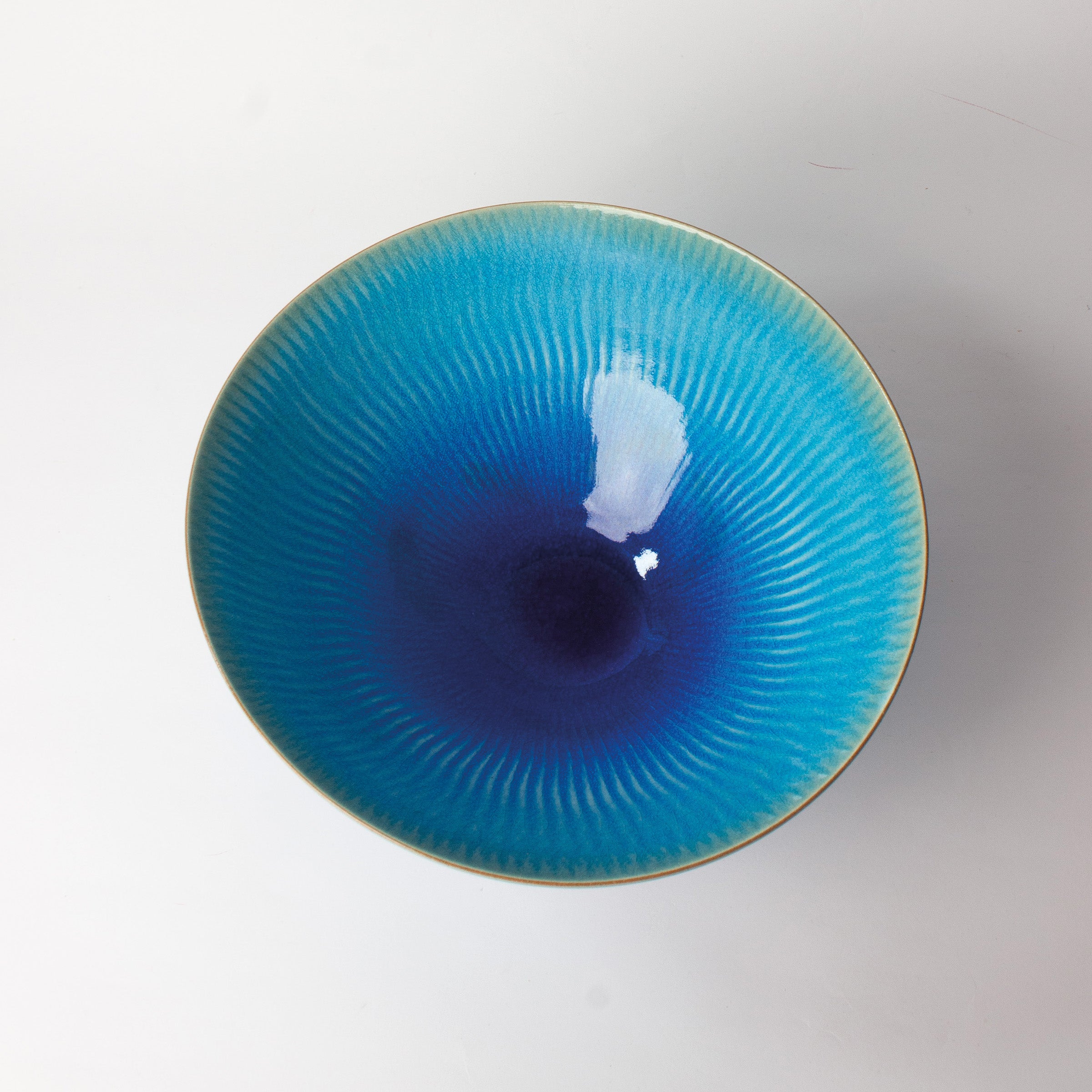 Hekiyu porcelain and blue glaze vessel - vase by Yoshiro Kimura