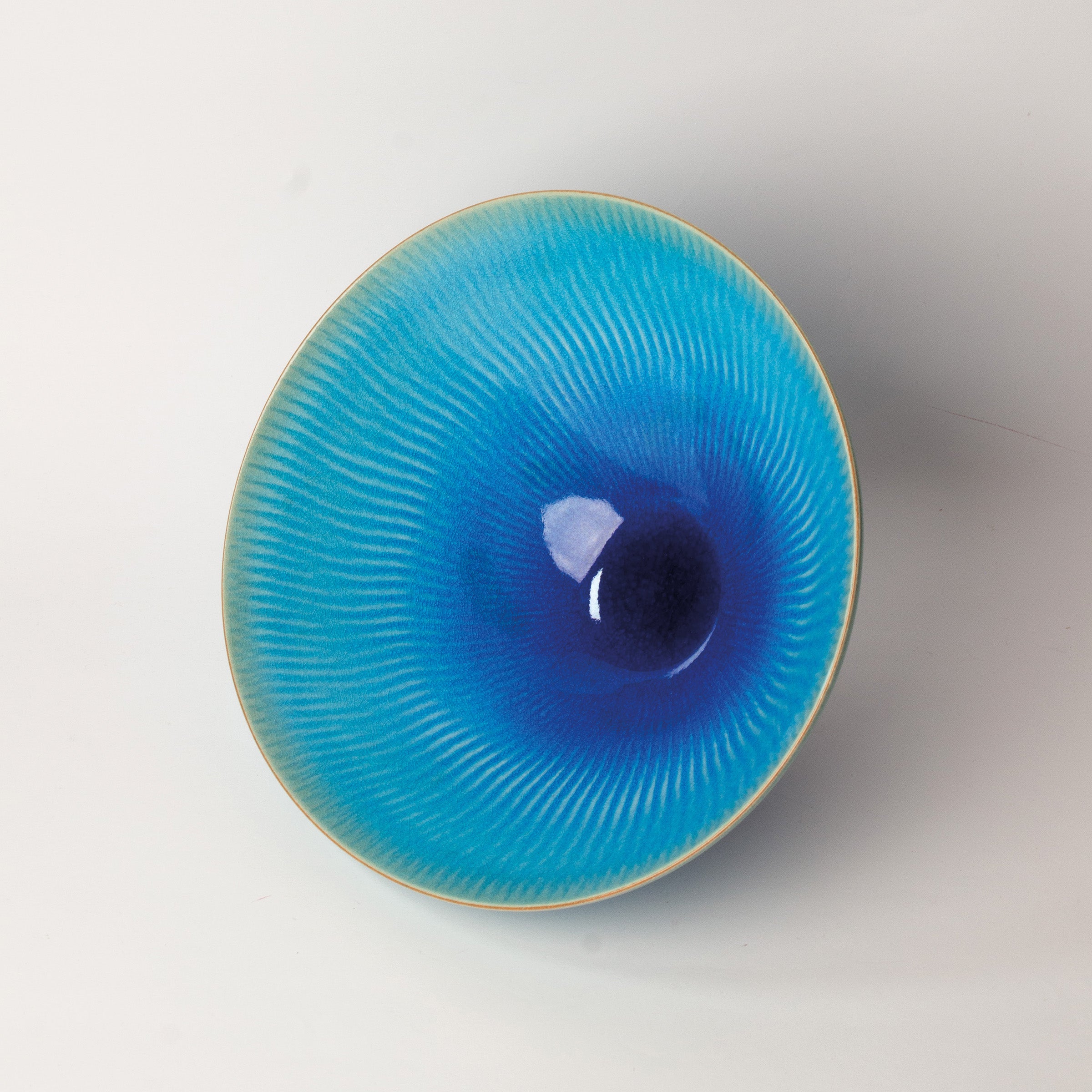 Hekiyu porcelain and blue glaze vessel - vase by Yoshiro Kimura