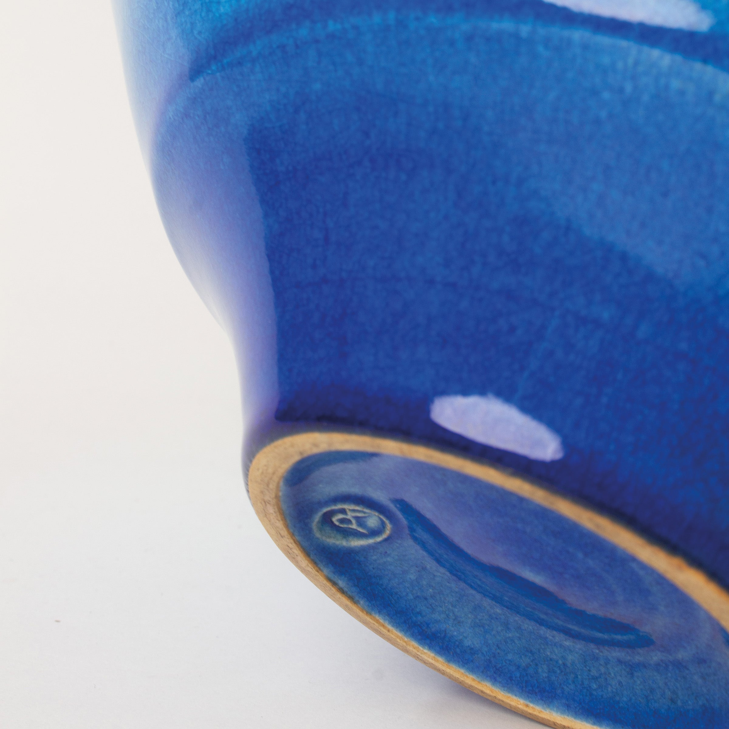 Hekiyu porcelain and blue glaze vessel - vase by Yoshiro Kimura
