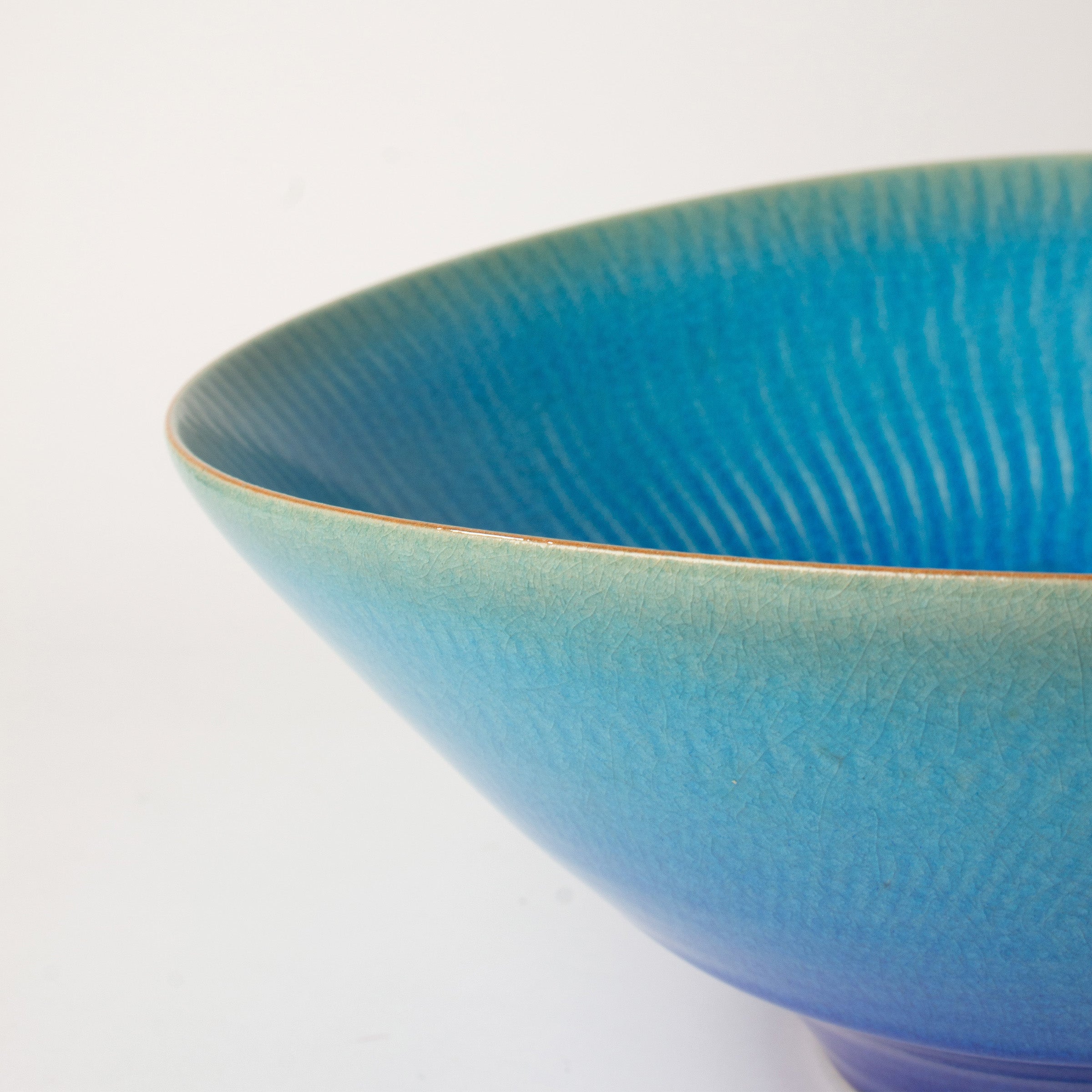 Hekiyu porcelain and blue glaze vessel - vase by Yoshiro Kimura