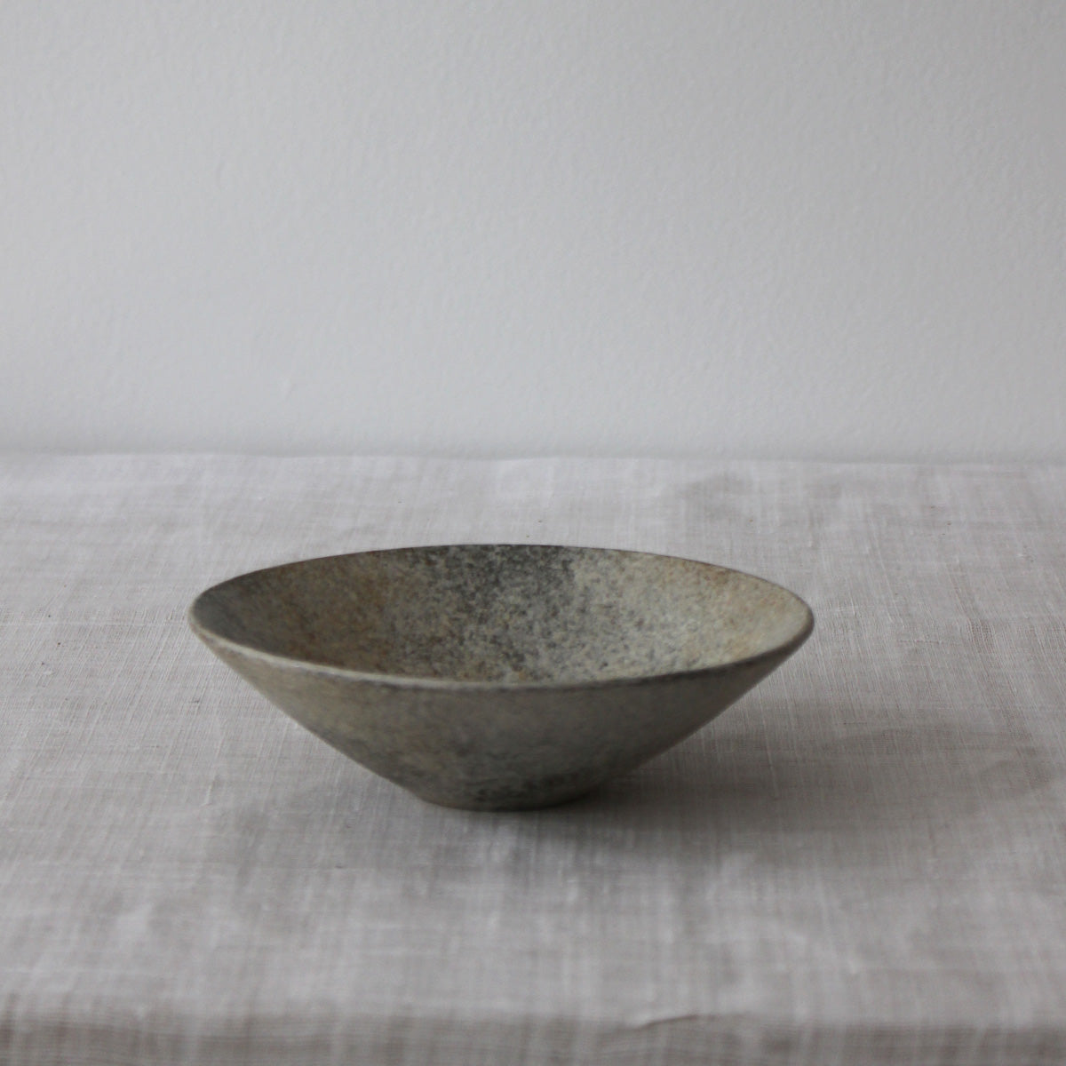 Grey-beige Japanese ceramic bowl