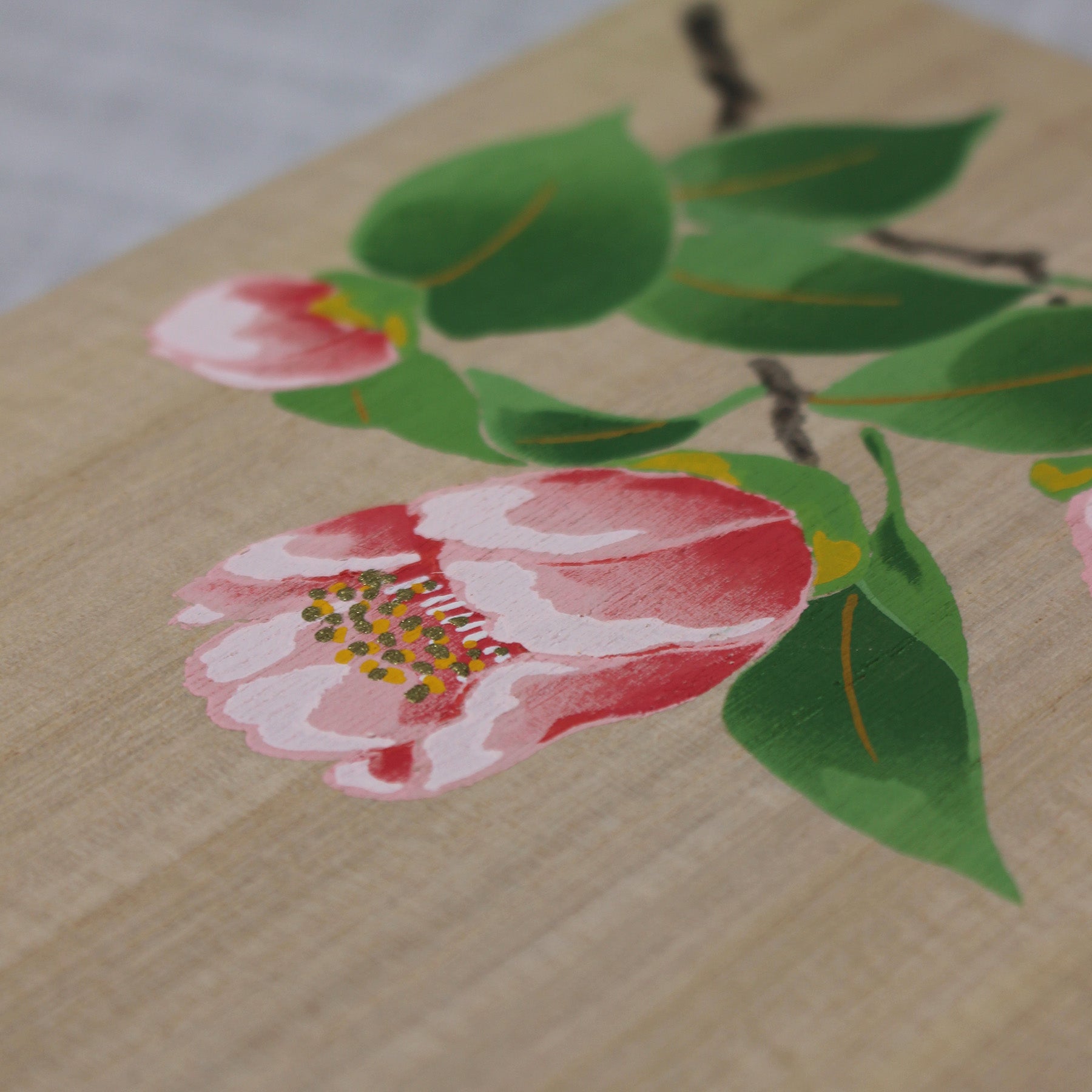 Coffret Encens Japonais, avec boîte en bois de paulownia peinte à la main