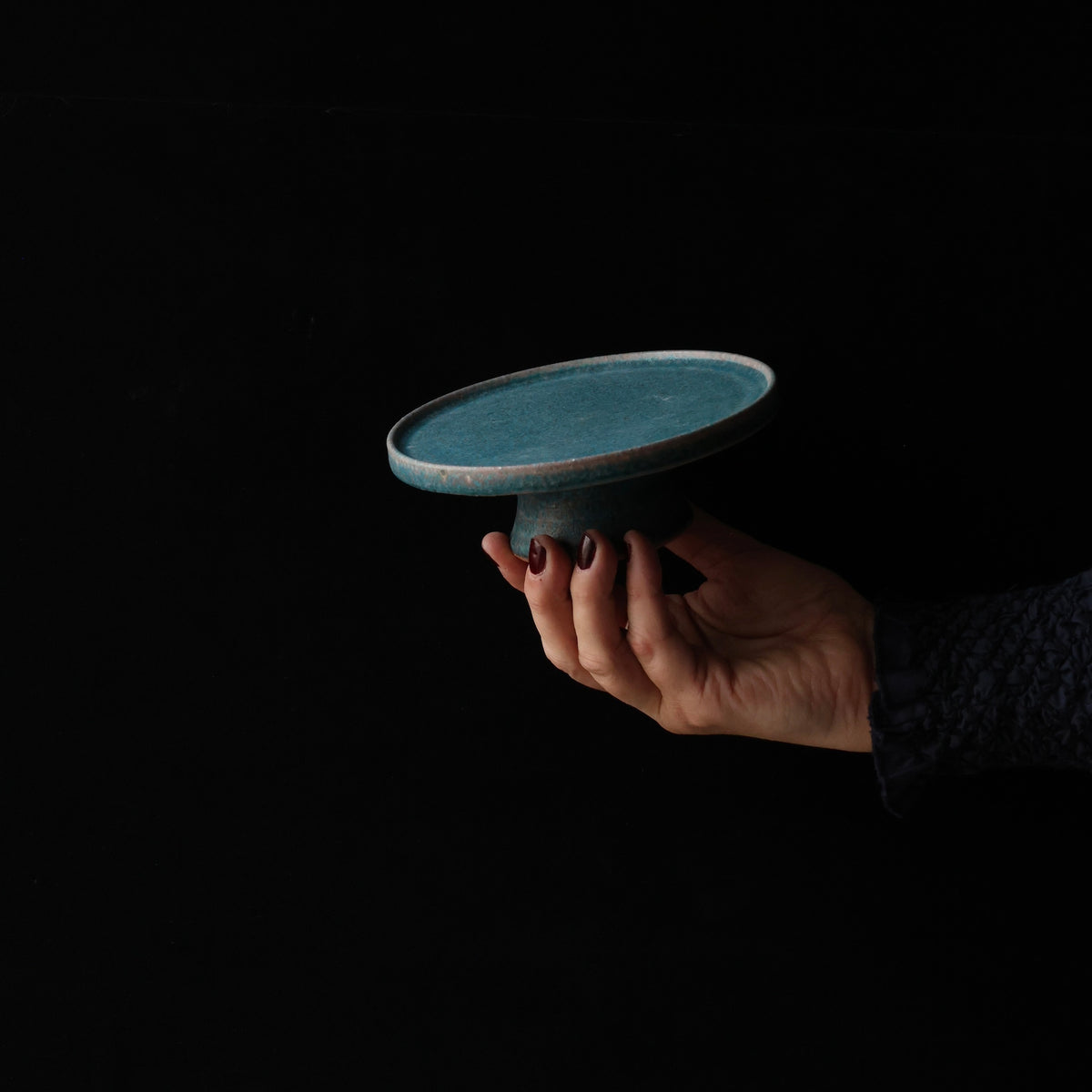 Assiette Haute en céramique et glaçure cuivre de l'atelier Tokinoha