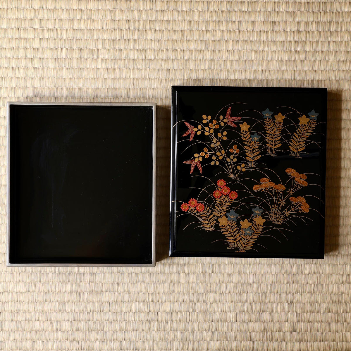 Suzuribako (Japanese writing box) lacquer and gold, akikusa (autumn plants) decoration by Zōhiko