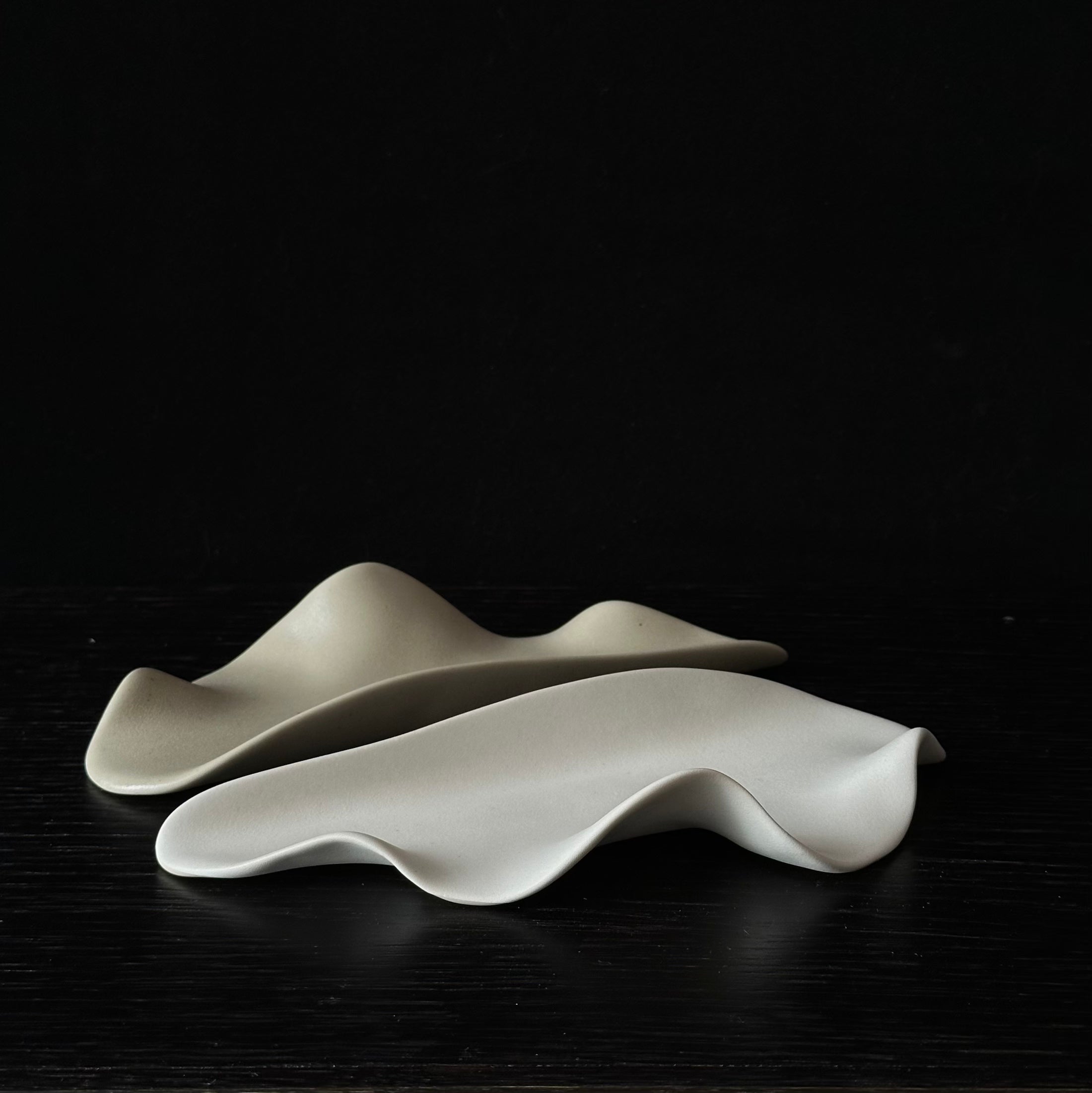 Assiette feuille en céramique de Nuri Lee