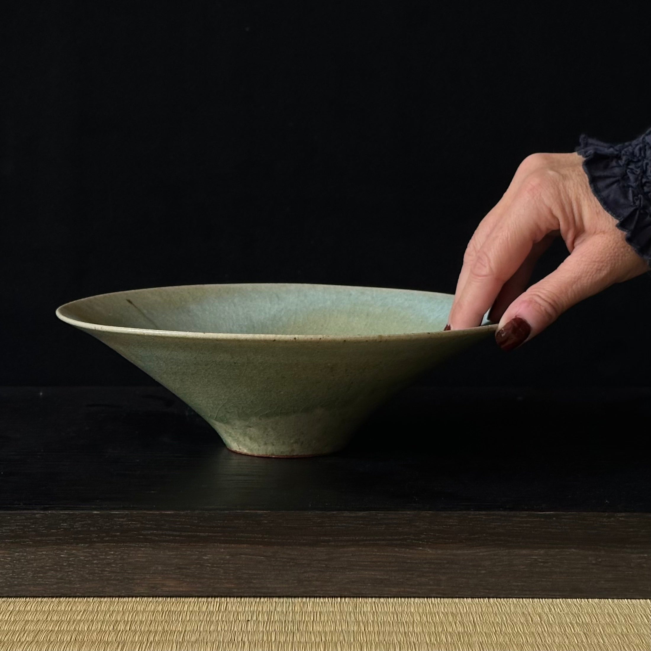 Grand bol à glaçure de cendre de l’atelier Tokinoha