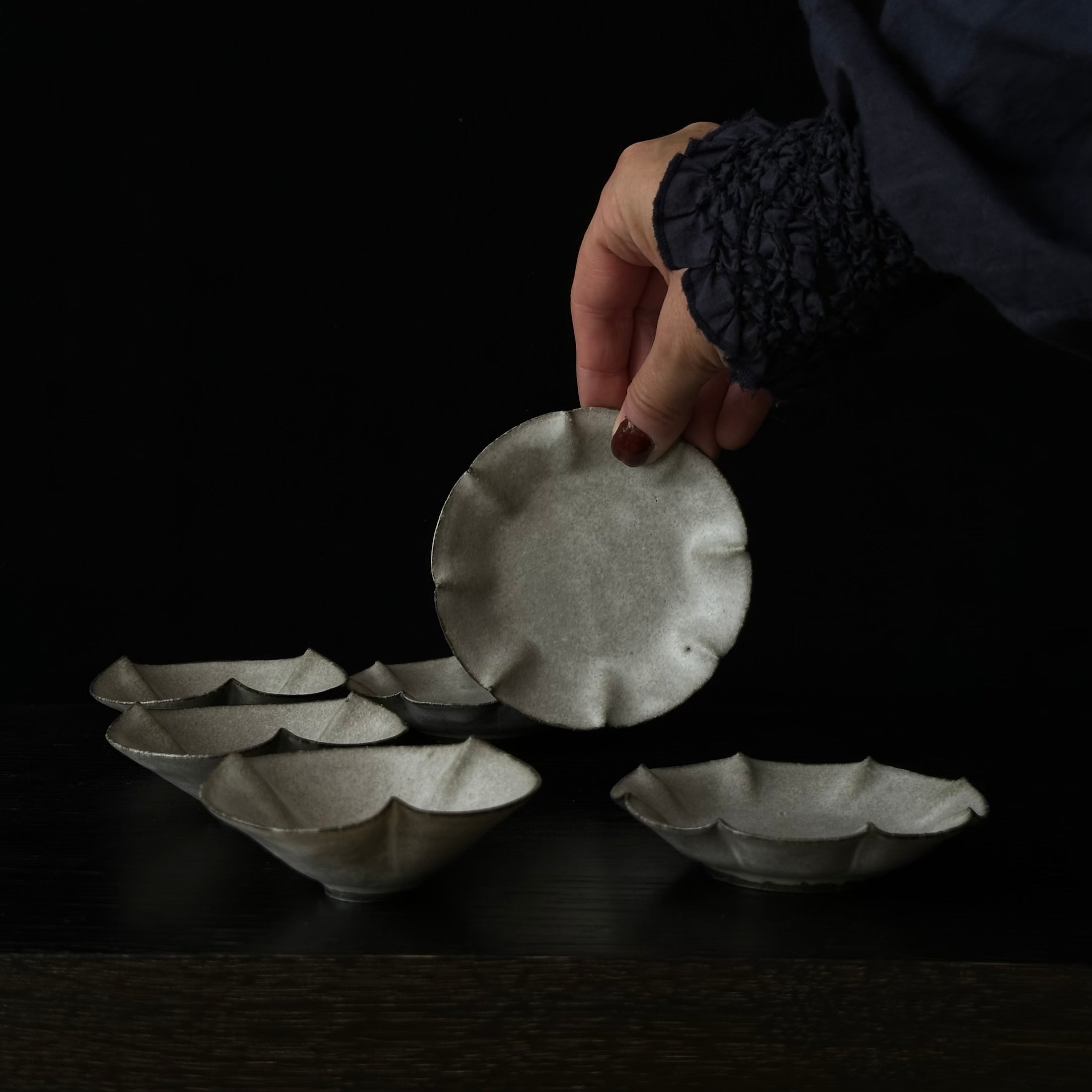 Petite assiette mamezara en céramique de Shihō Takada