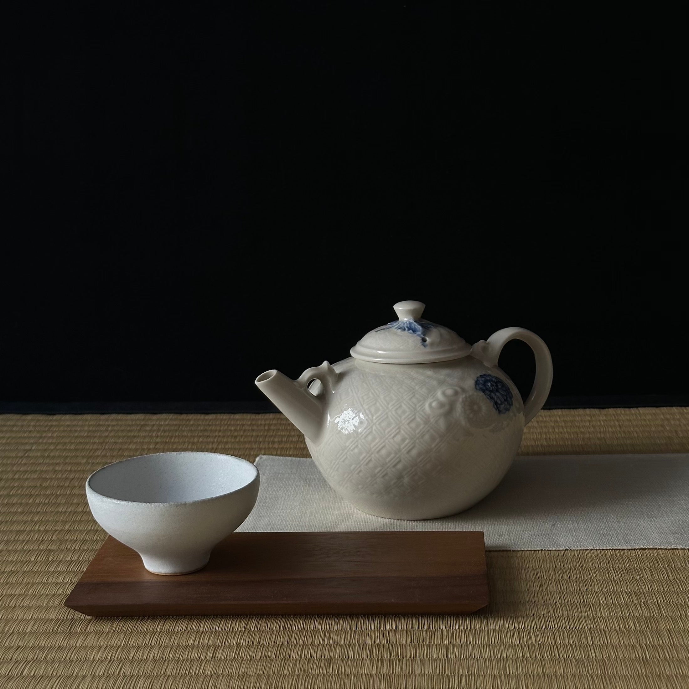 Théière kyūsu vintage en porcelaine Kiyomizu-yaki de Sekitei Matsumoto