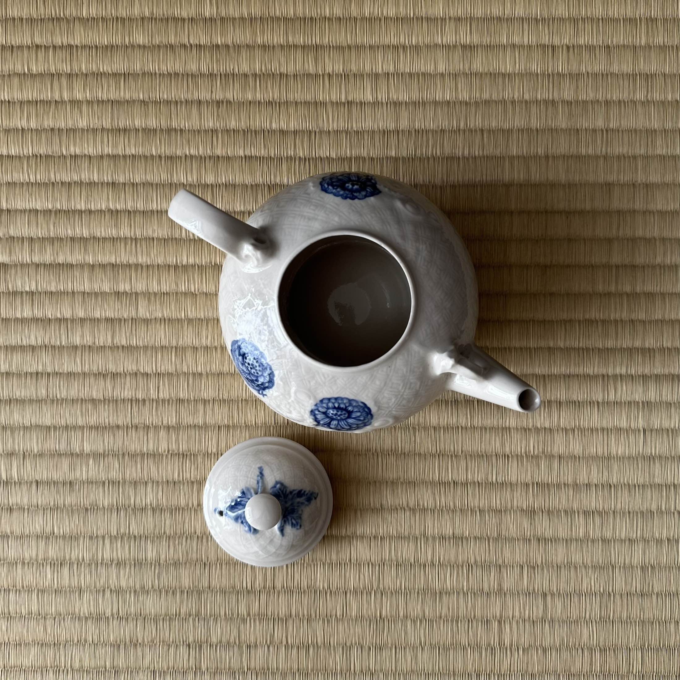 Théière kyūsu vintage en porcelaine Kiyomizu-yaki de Sekitei Matsumoto