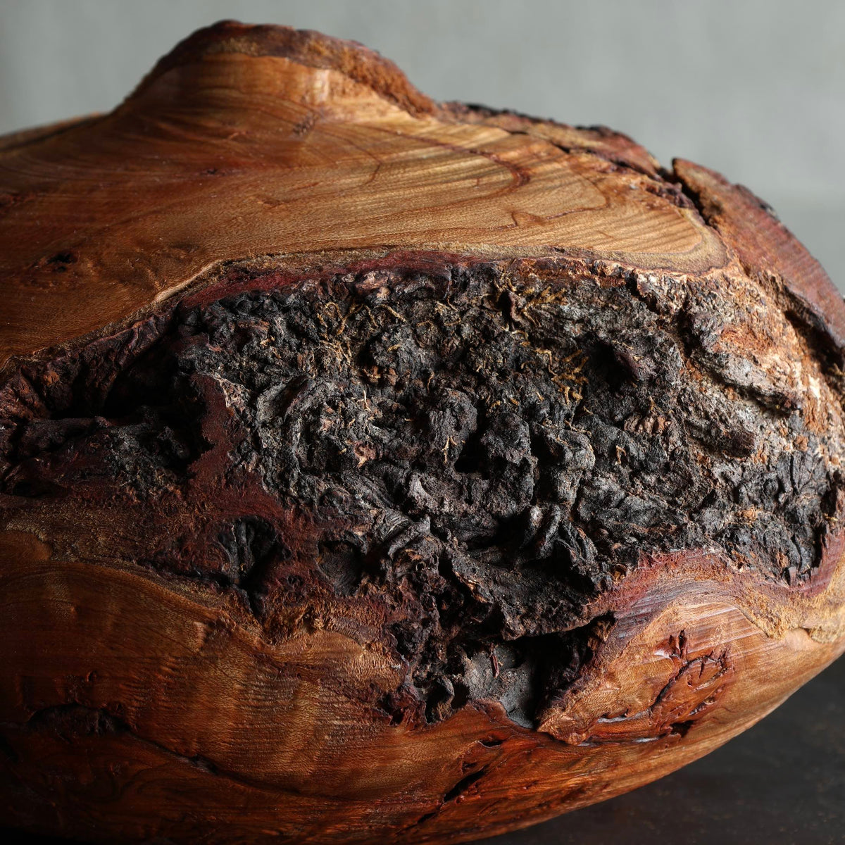 Sakura (Japanese cherry wood) sculptural vase by Masahito Ikeda