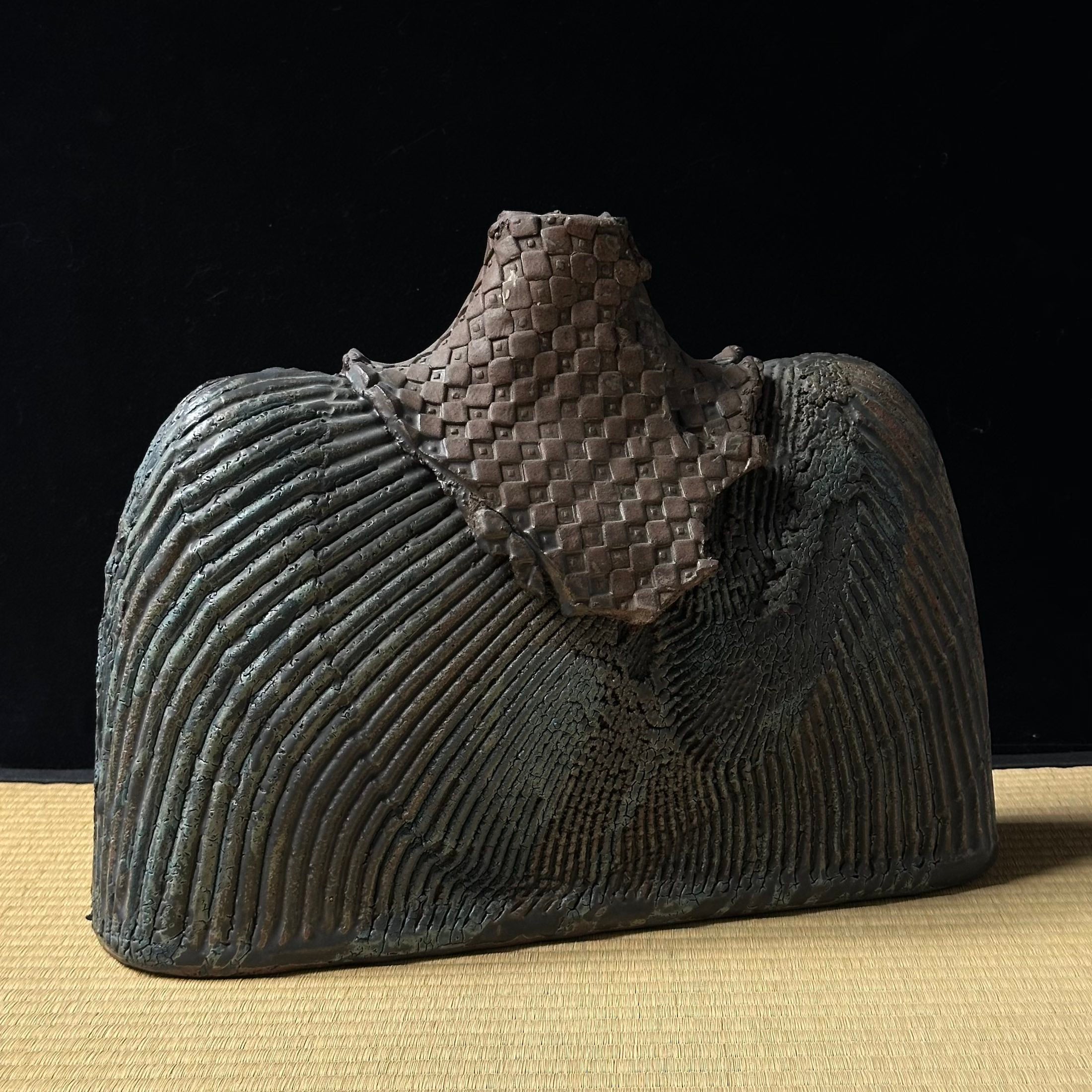 Large ceramic henko vase by Kinpei Nakamura