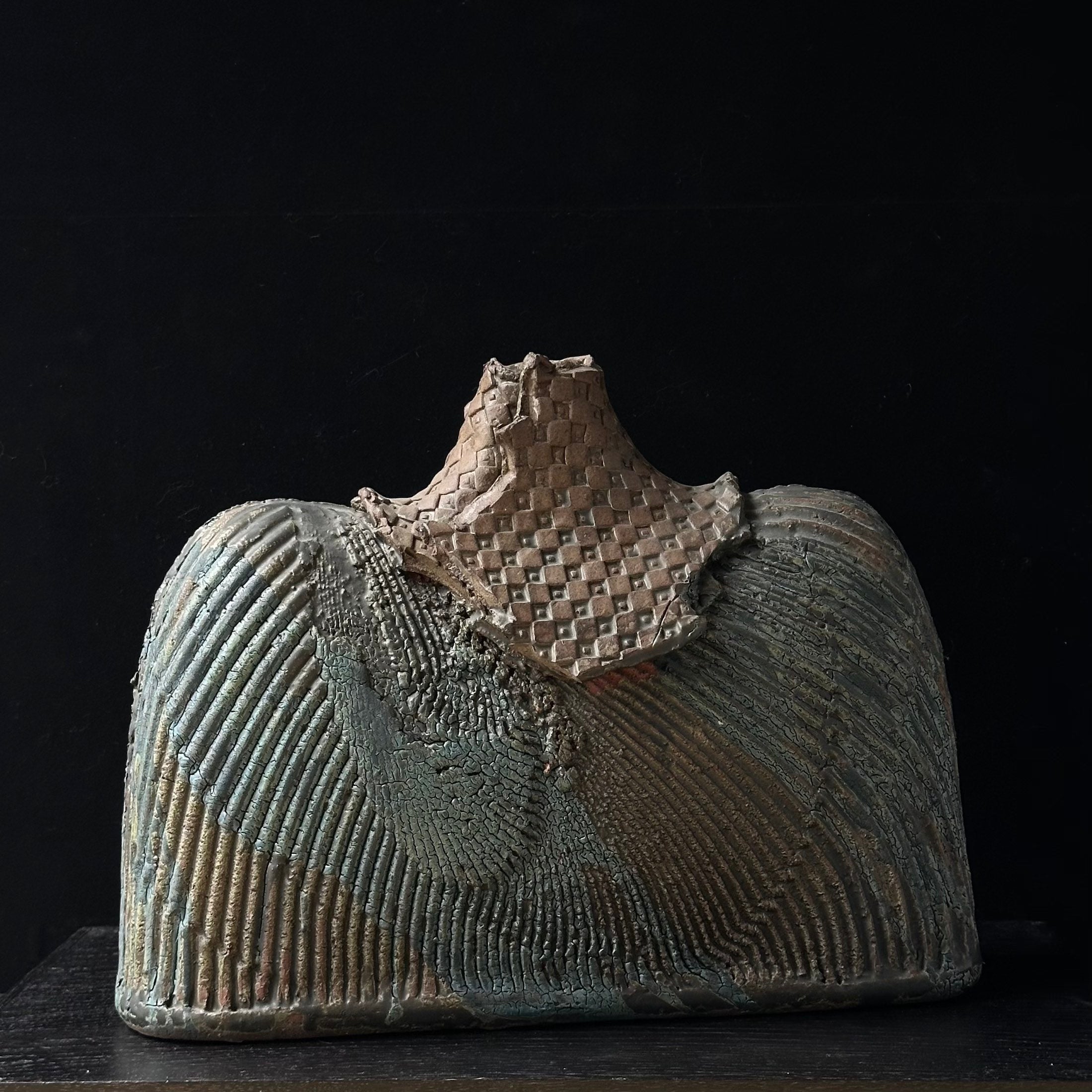 Large ceramic henko vase by Kinpei Nakamura