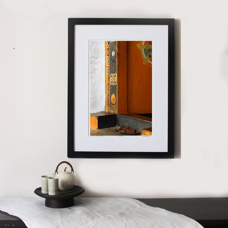 Au Monastère, Bhoutan : SIGNED, NUMBERED AND FRAMED FINE ART PHOTOGRAPHY