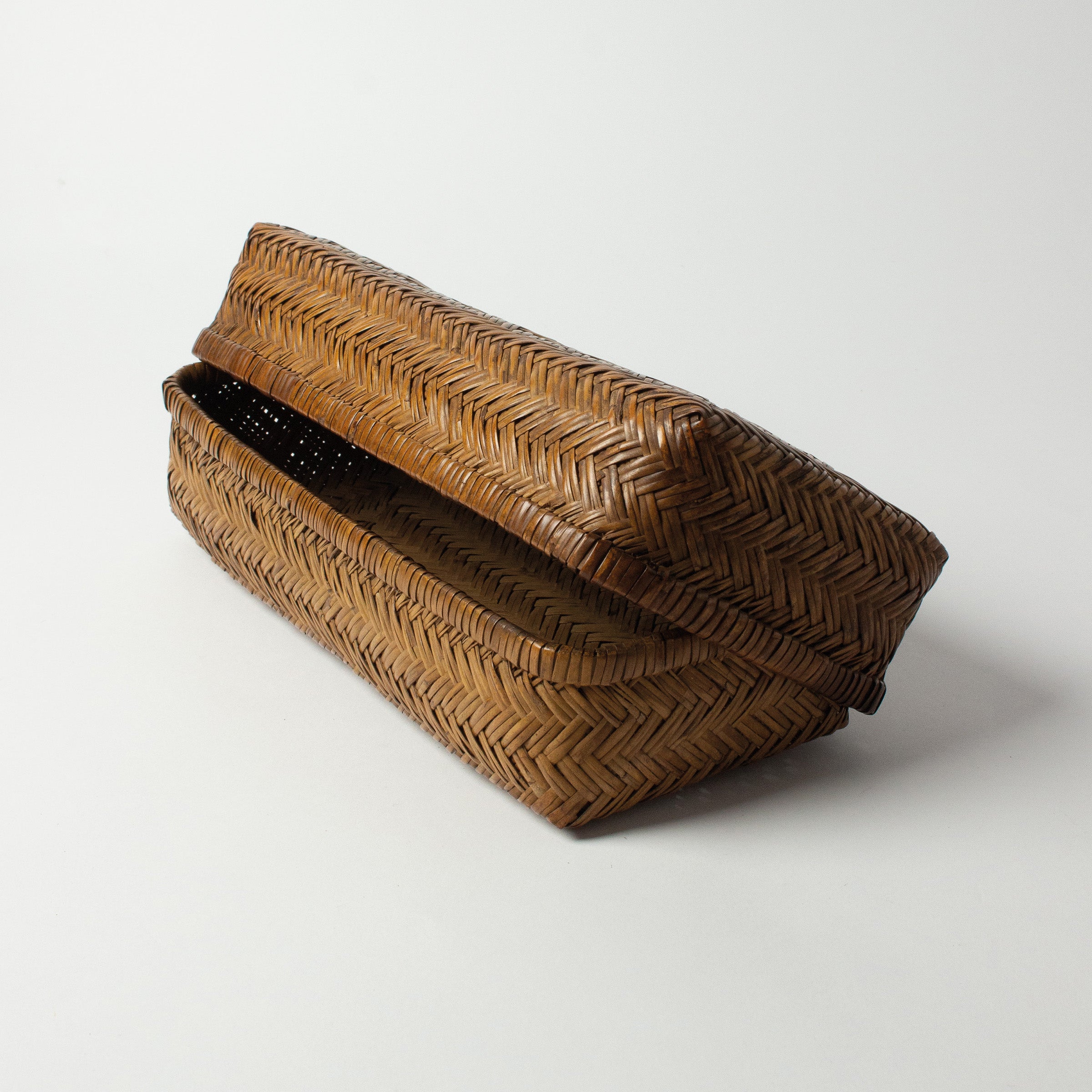 Set of three antique Japanese bamboo boxes 
