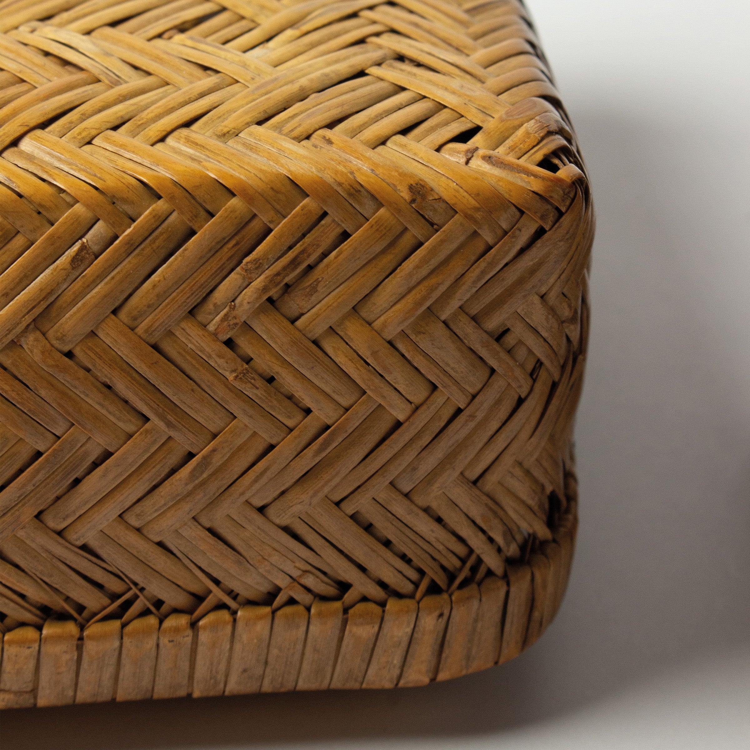 Set of three antique Japanese bamboo boxes 