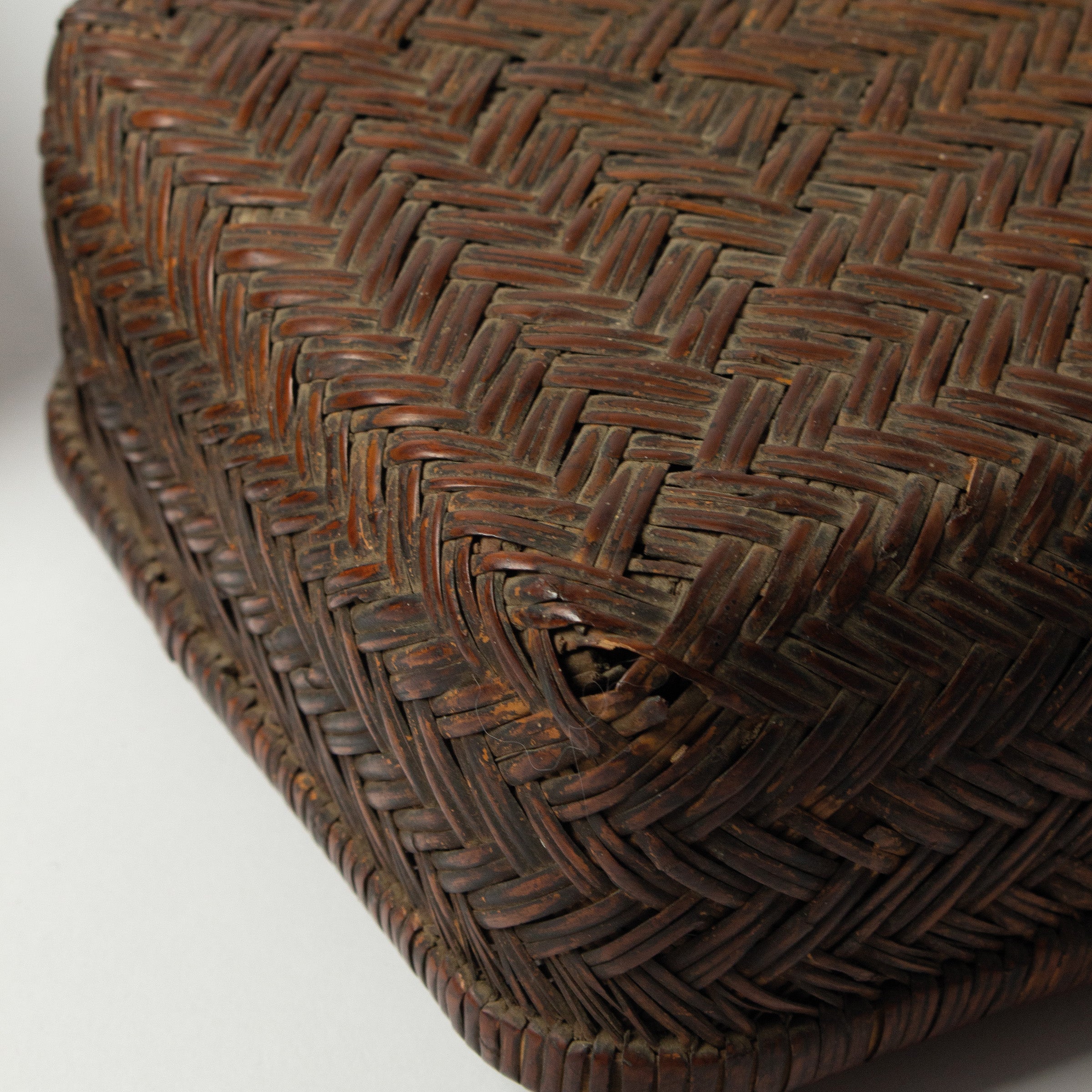 Set of three antique Japanese bamboo boxes 