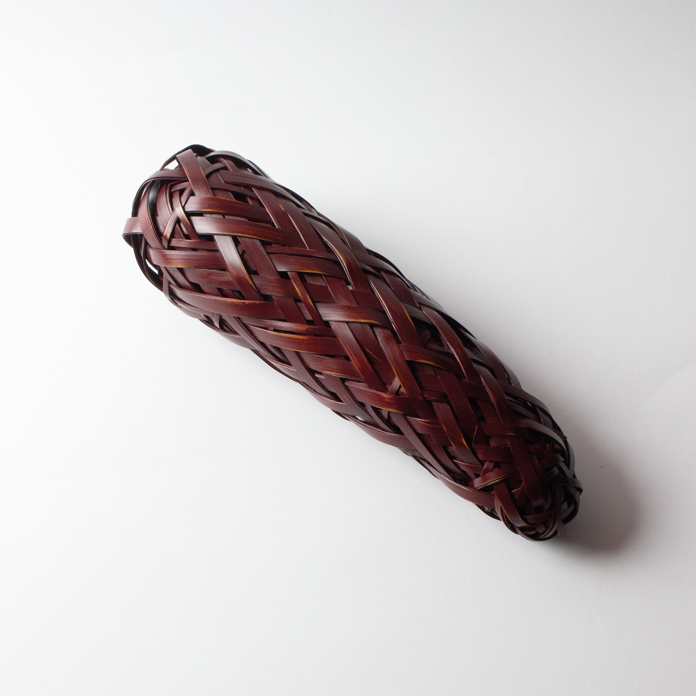 Vase kakehanaire en Bambou Laqué et Tressé de Masaichi Ishida