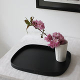 JAPANESE SHAKER STYLE TRAY IN BLACK CHERRY WOOD