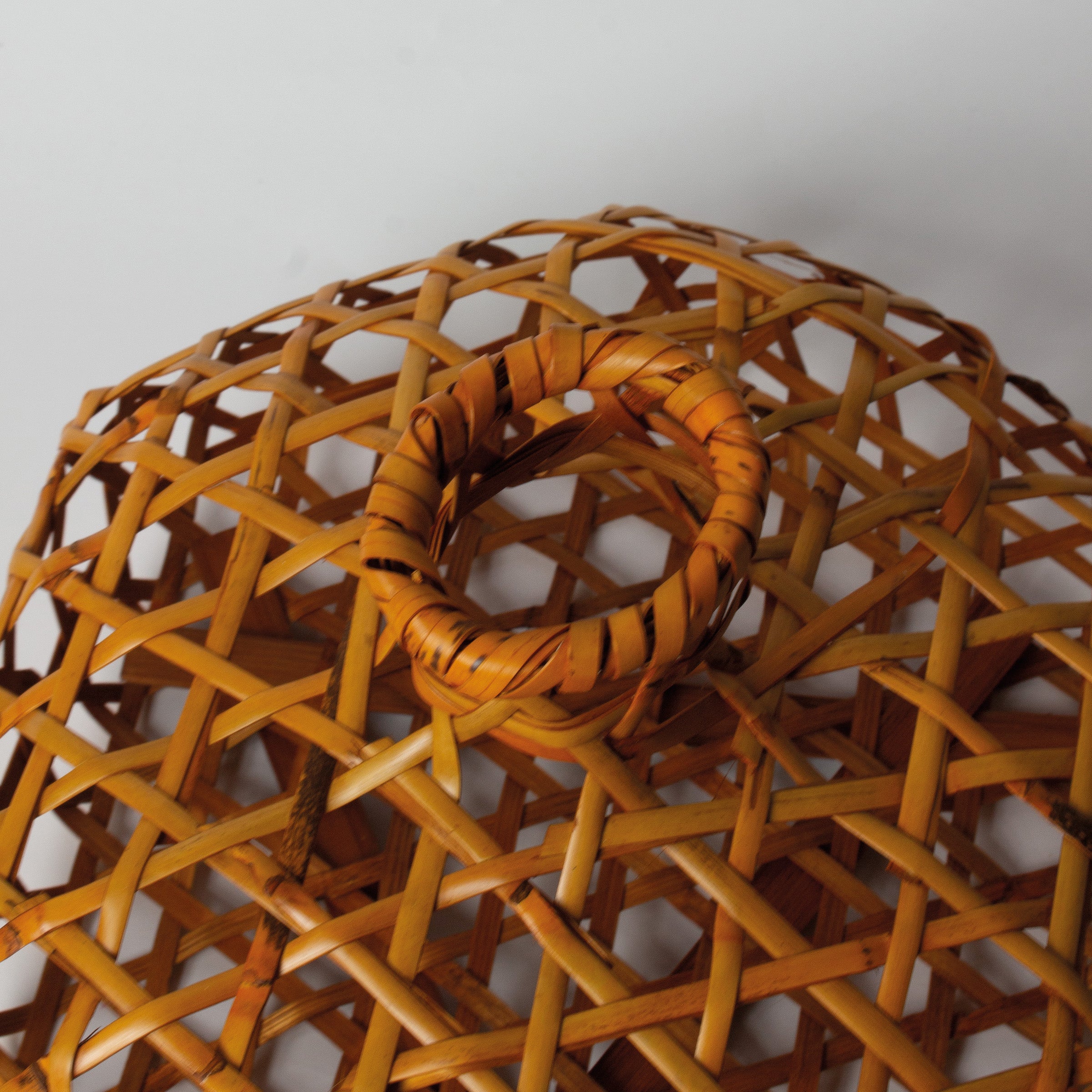 Kikkō woven bamboo vase by Keizō Yagisawa