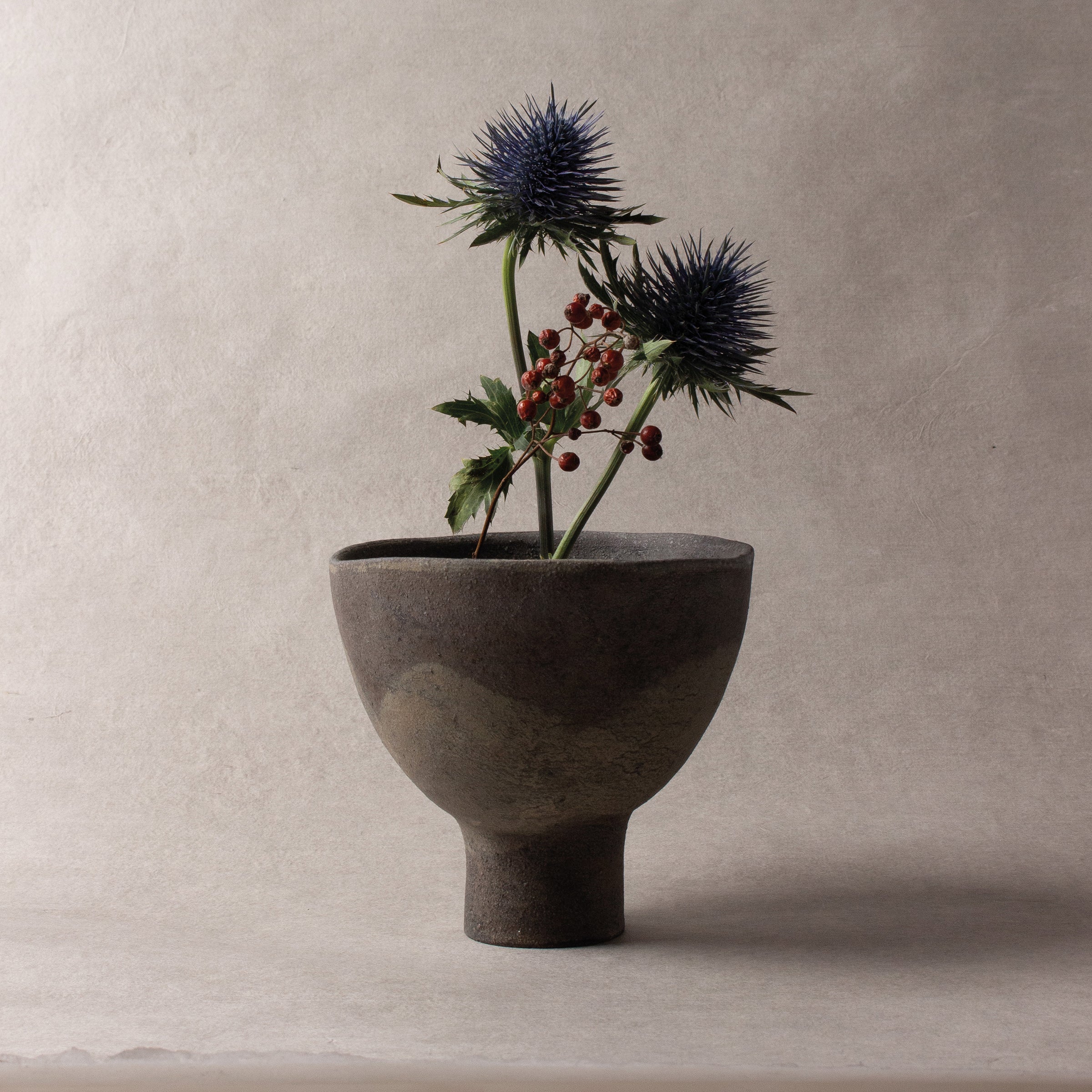 Vase-coupe japonais céramique wabi-sabi