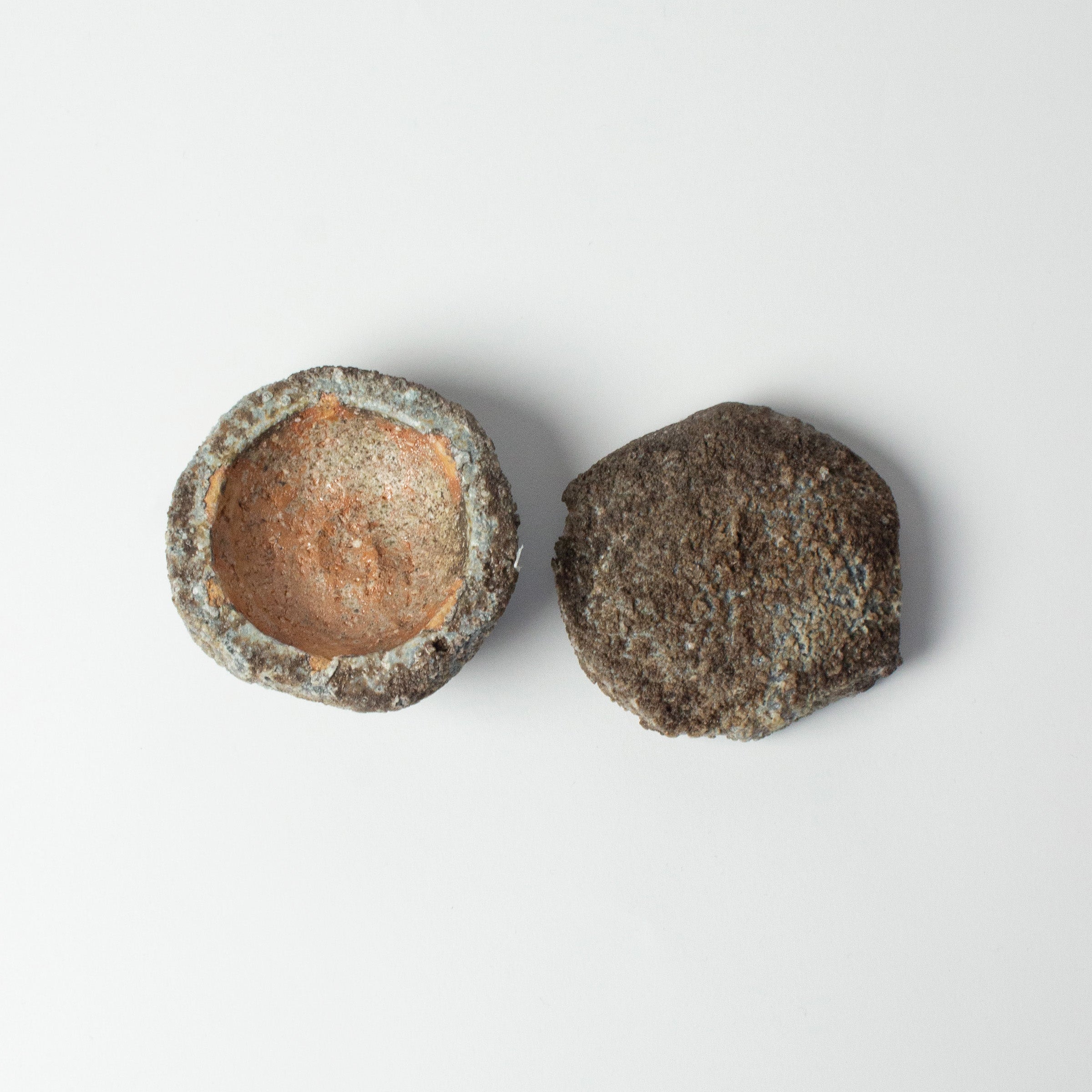 Ceramic Kōgō by Kamiyama Yasuhisa and Japanese nerikō (incense balls)