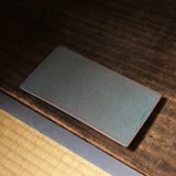 Plateau/assiette plate en céramique japonaise bleue glaçure cobalt