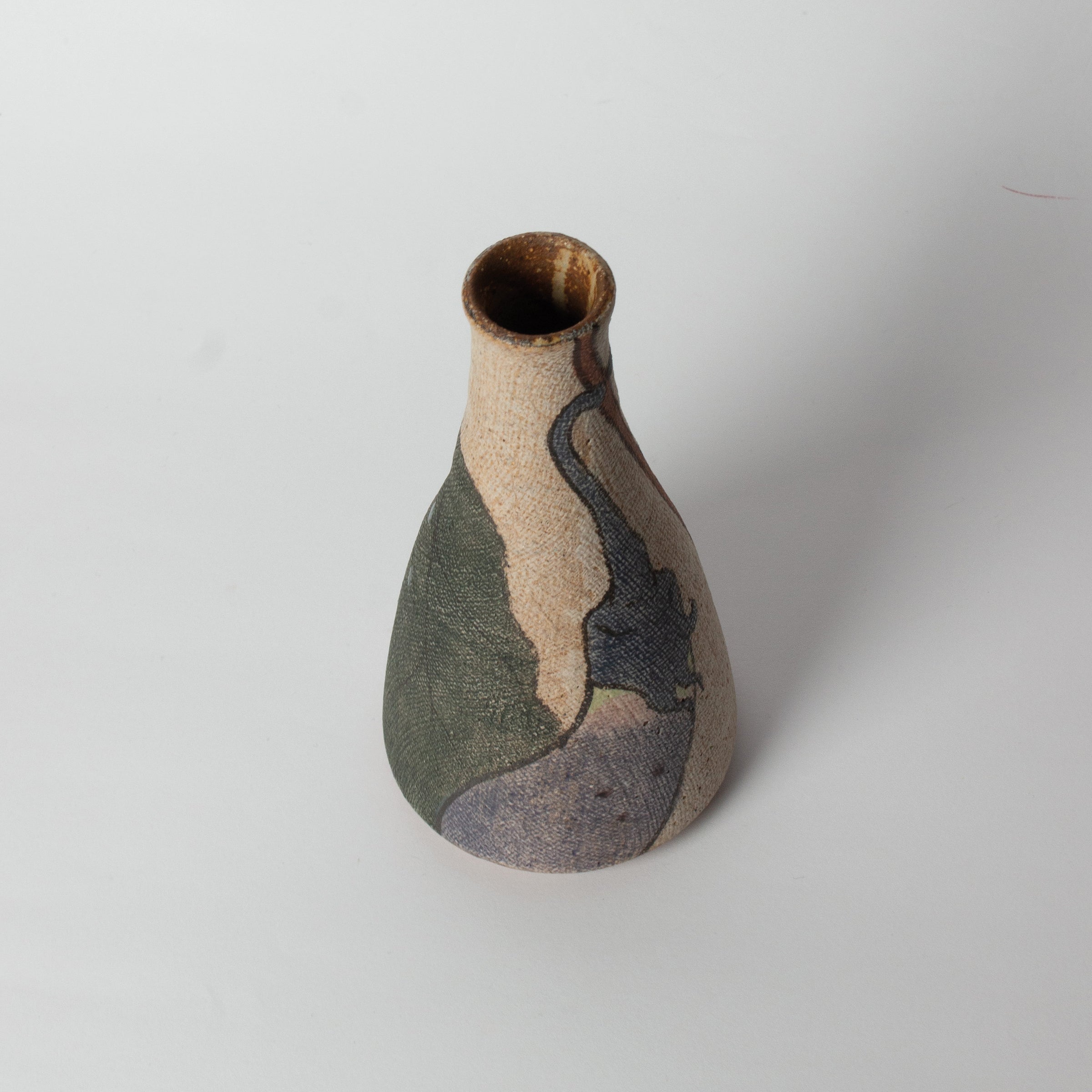 Tokkuri nasu (eggplant) vase by Motohiko Ito