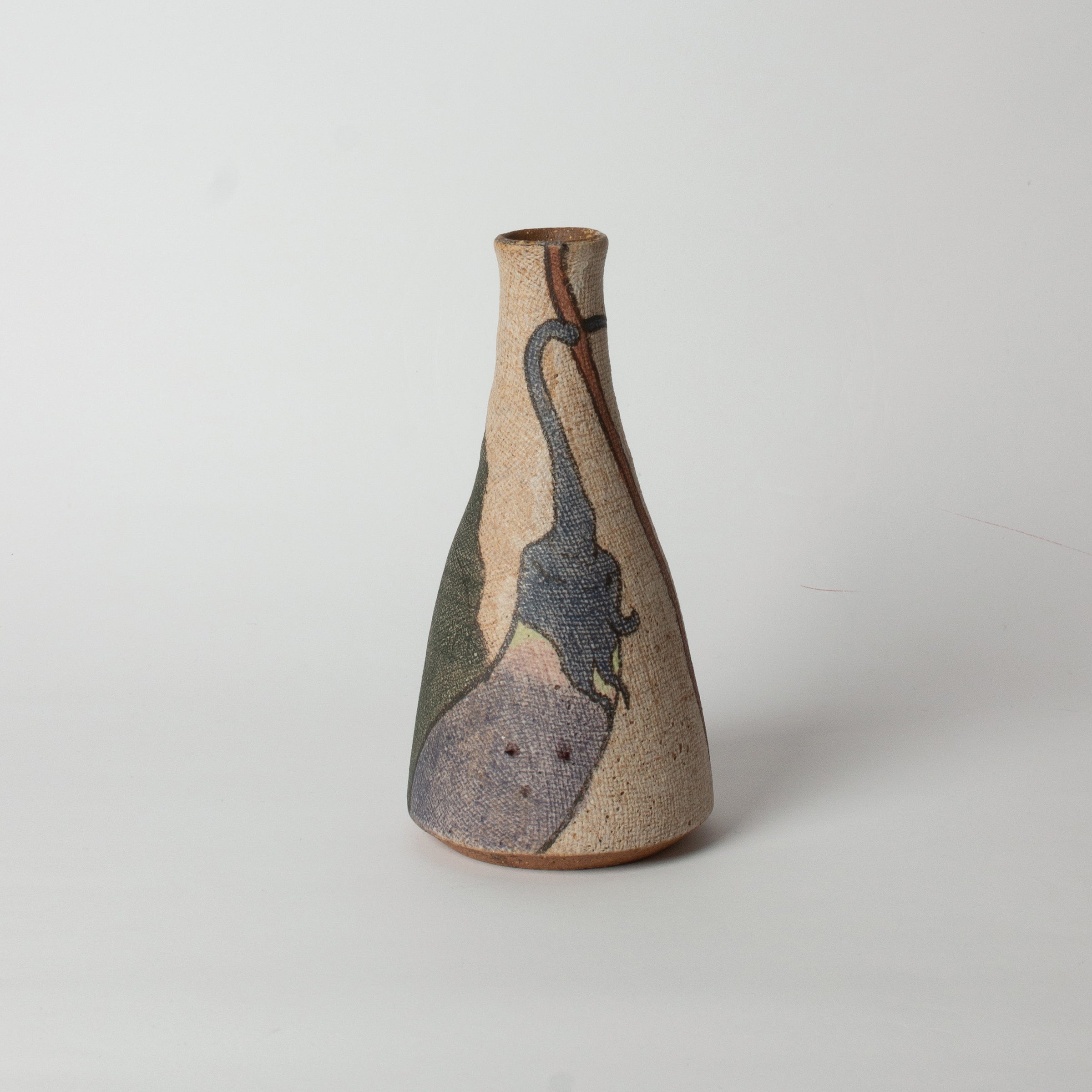 Tokkuri nasu (eggplant) vase by Motohiko Ito
