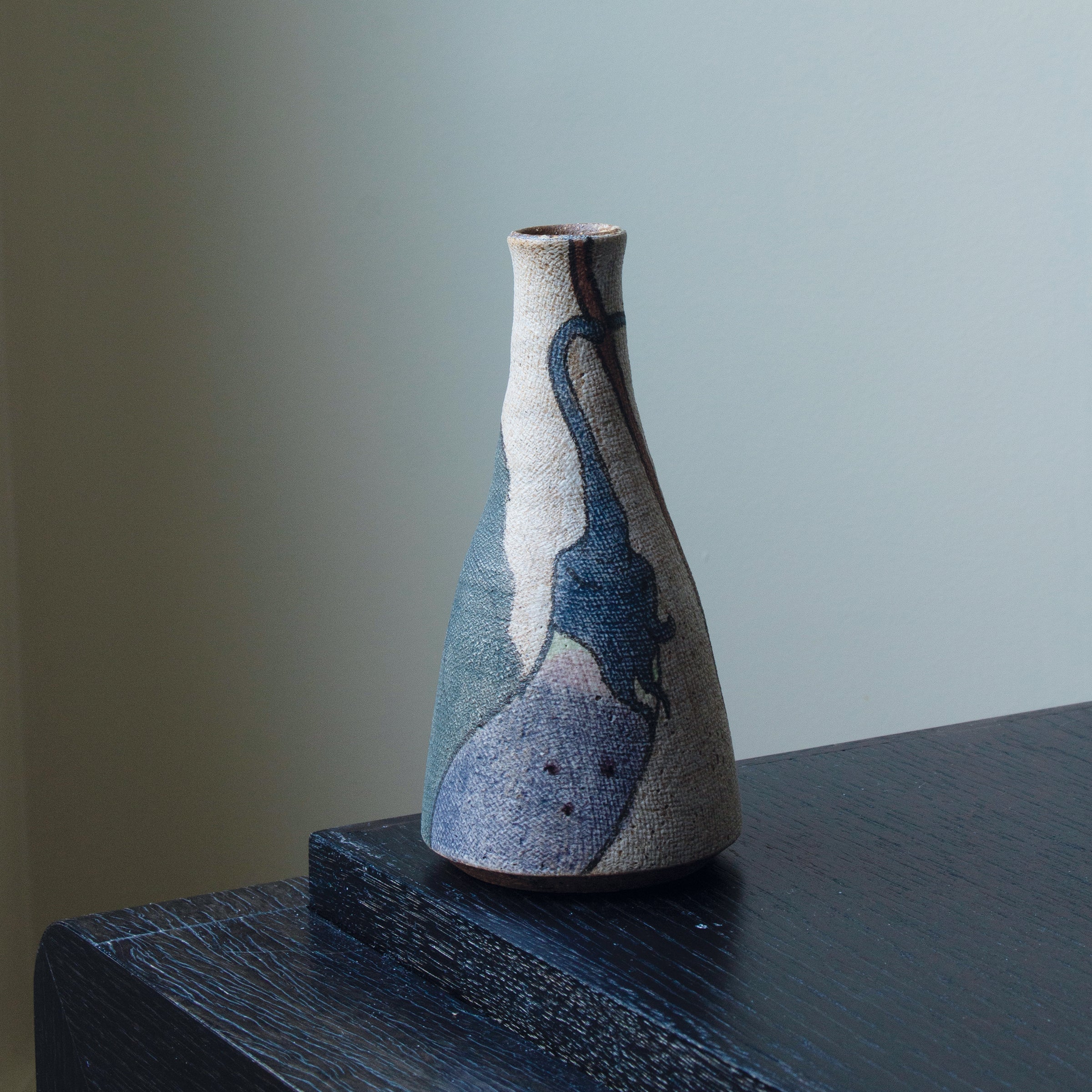 Tokkuri nasu (eggplant) vase by Motohiko Ito