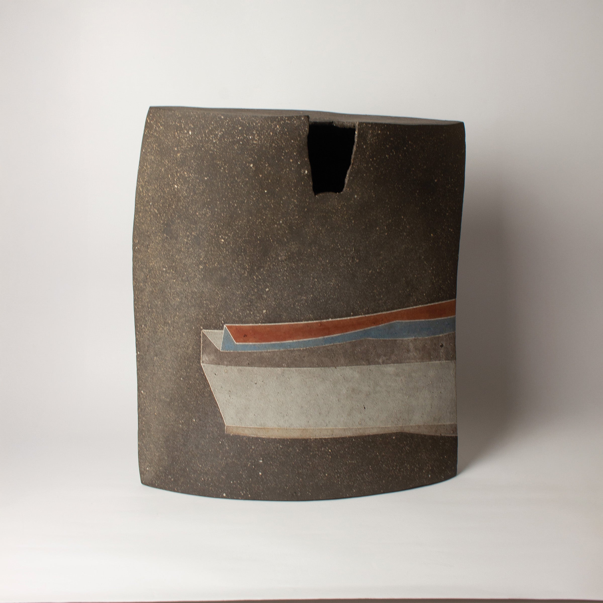 Grand vase-sculpture wabi sabi de Kazuhiko Sato