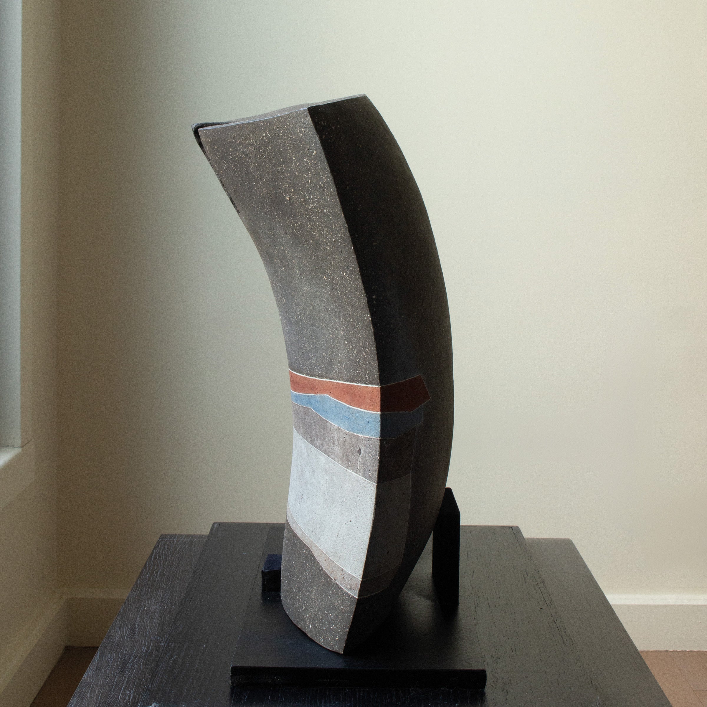 Grand vase-sculpture wabi sabi de Kazuhiko Sato