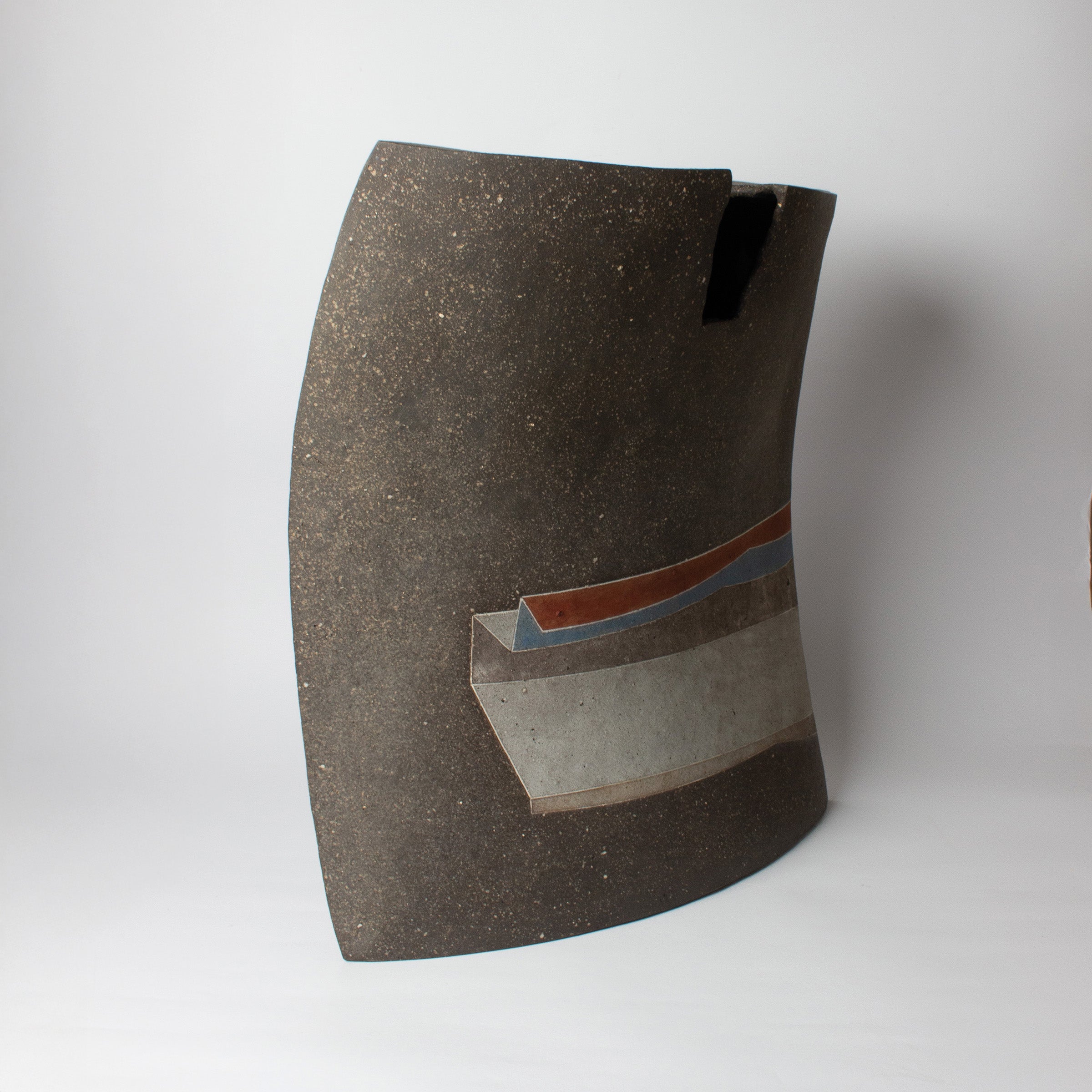 Grand vase-sculpture wabi sabi de Kazuhiko Sato