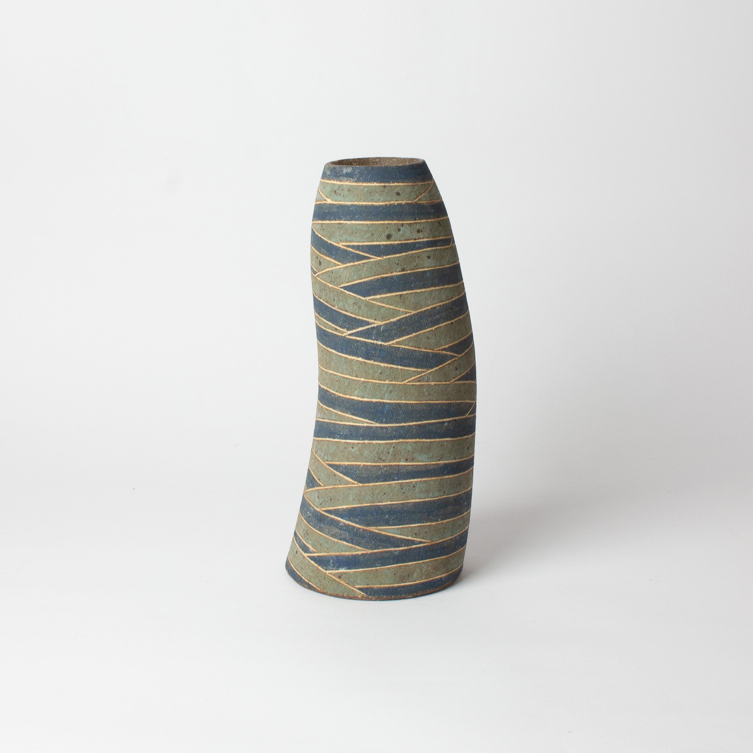 Zōgan vase-sculpture by Shingo Takeuchi