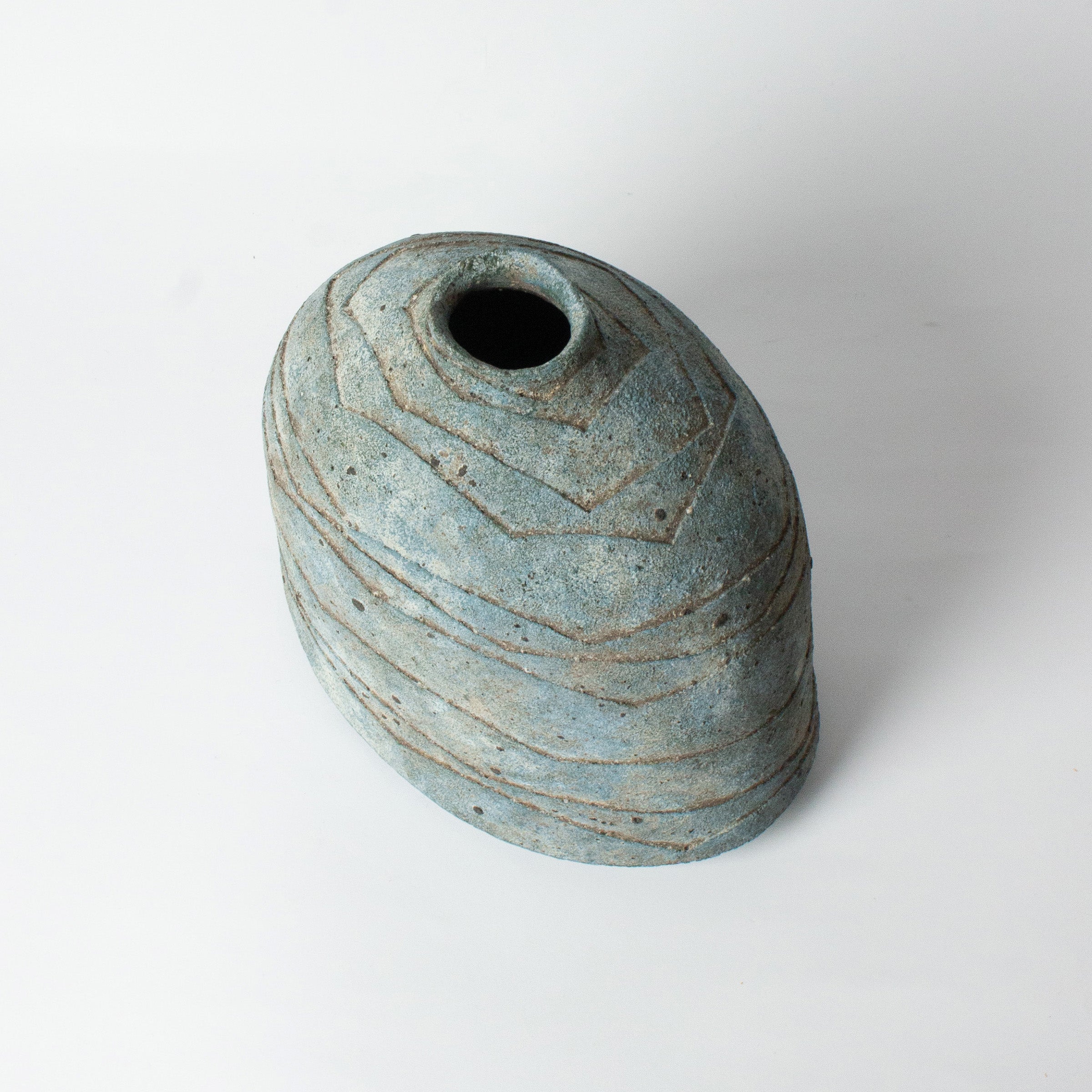 Ruri-yū vase (lapis lazuli glaze) by Kazuhiko Sato