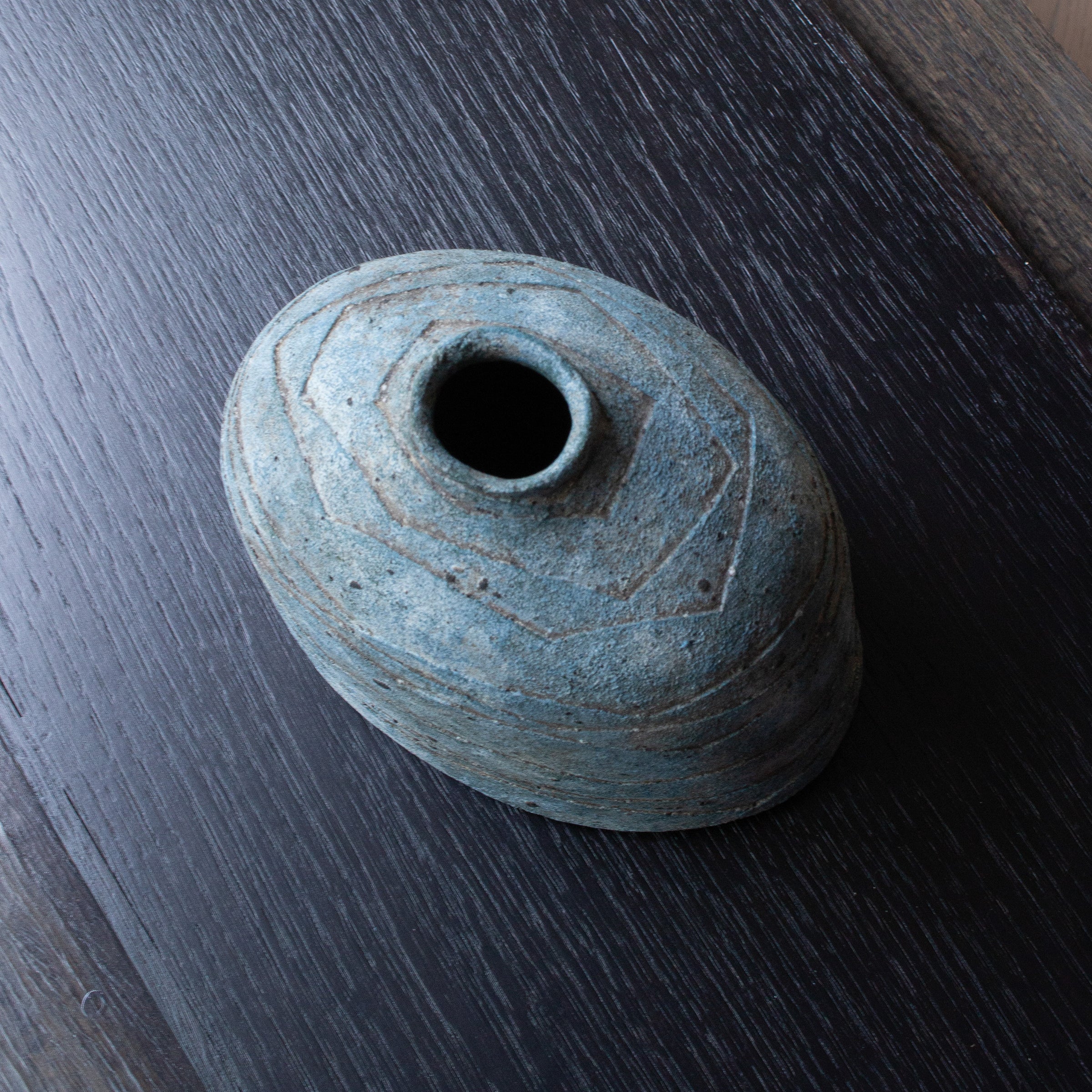 Ruri-yū vase (lapis lazuli glaze) by Kazuhiko Sato