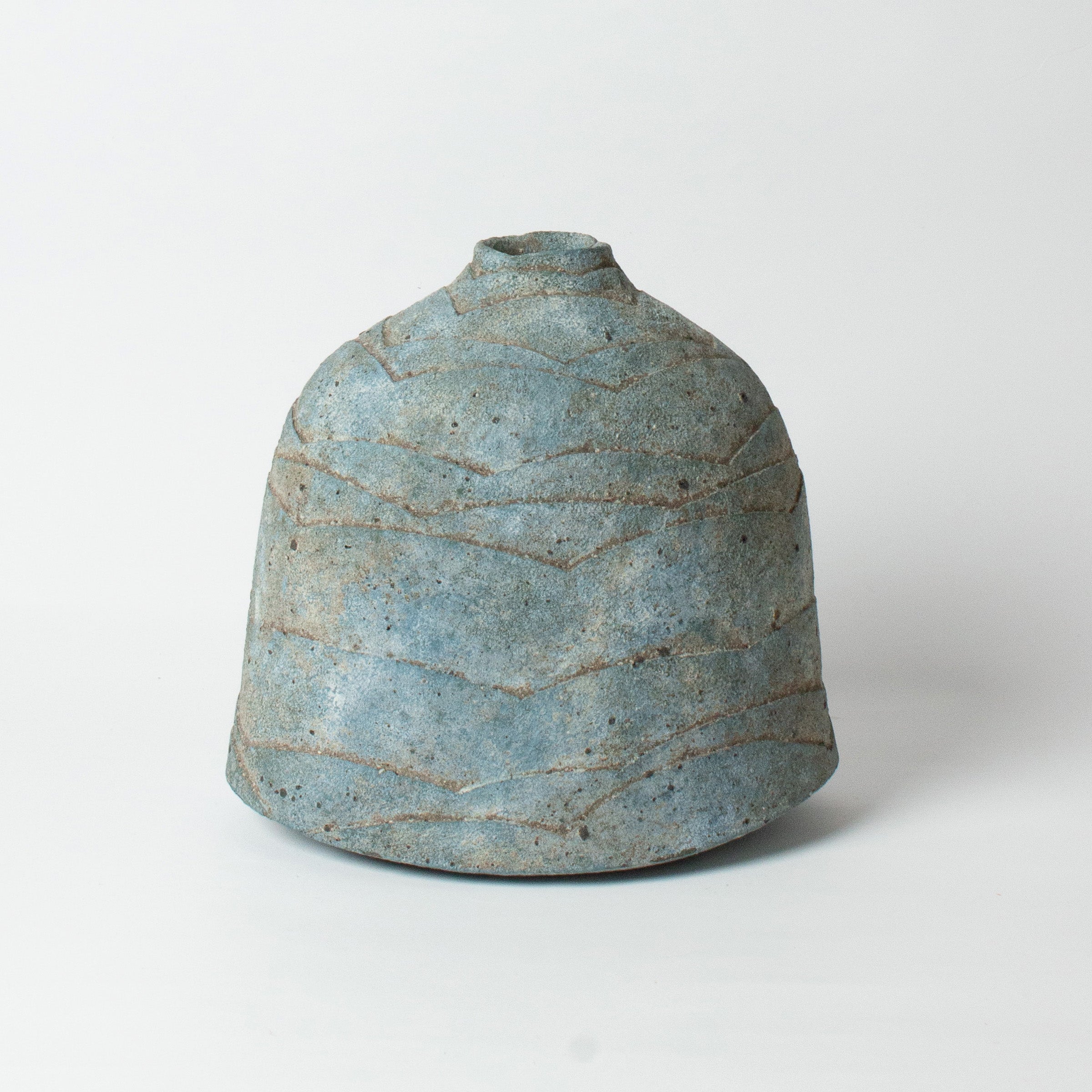 Ruri-yū vase (lapis lazuli glaze) by Kazuhiko Sato