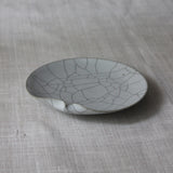 Katakuchi grey Japanese ceramic plate