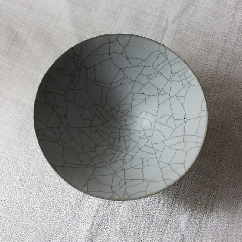 Large grey Japanese ceramic bowl