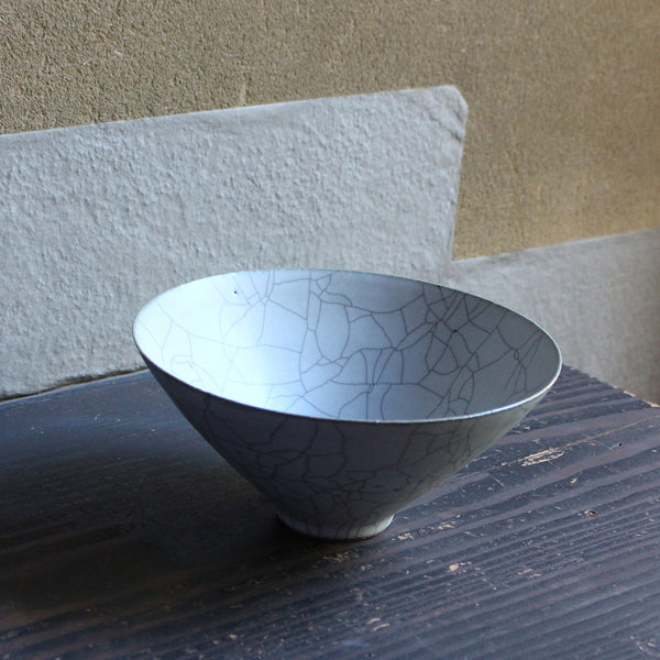 Large grey Japanese ceramic bowl
