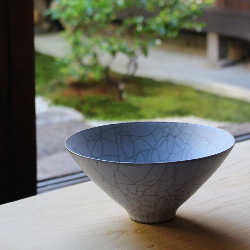 Large grey Japanese ceramic bowl