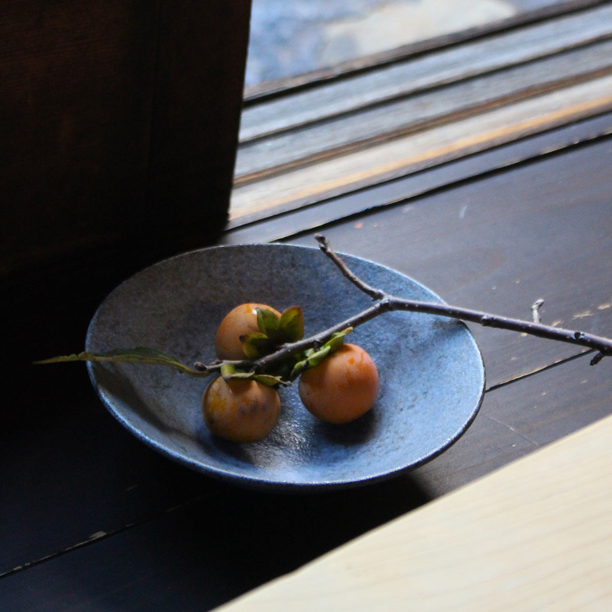 Grey-blue Japanese ceramic bowl