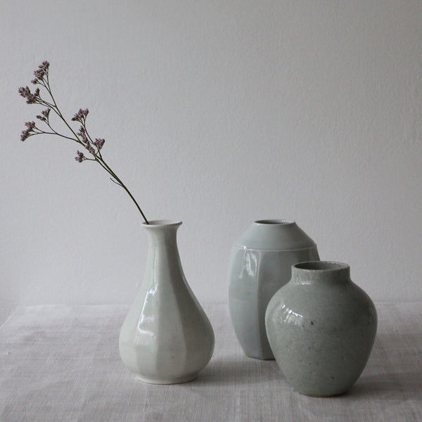 Korean white porcelain and celadon vase