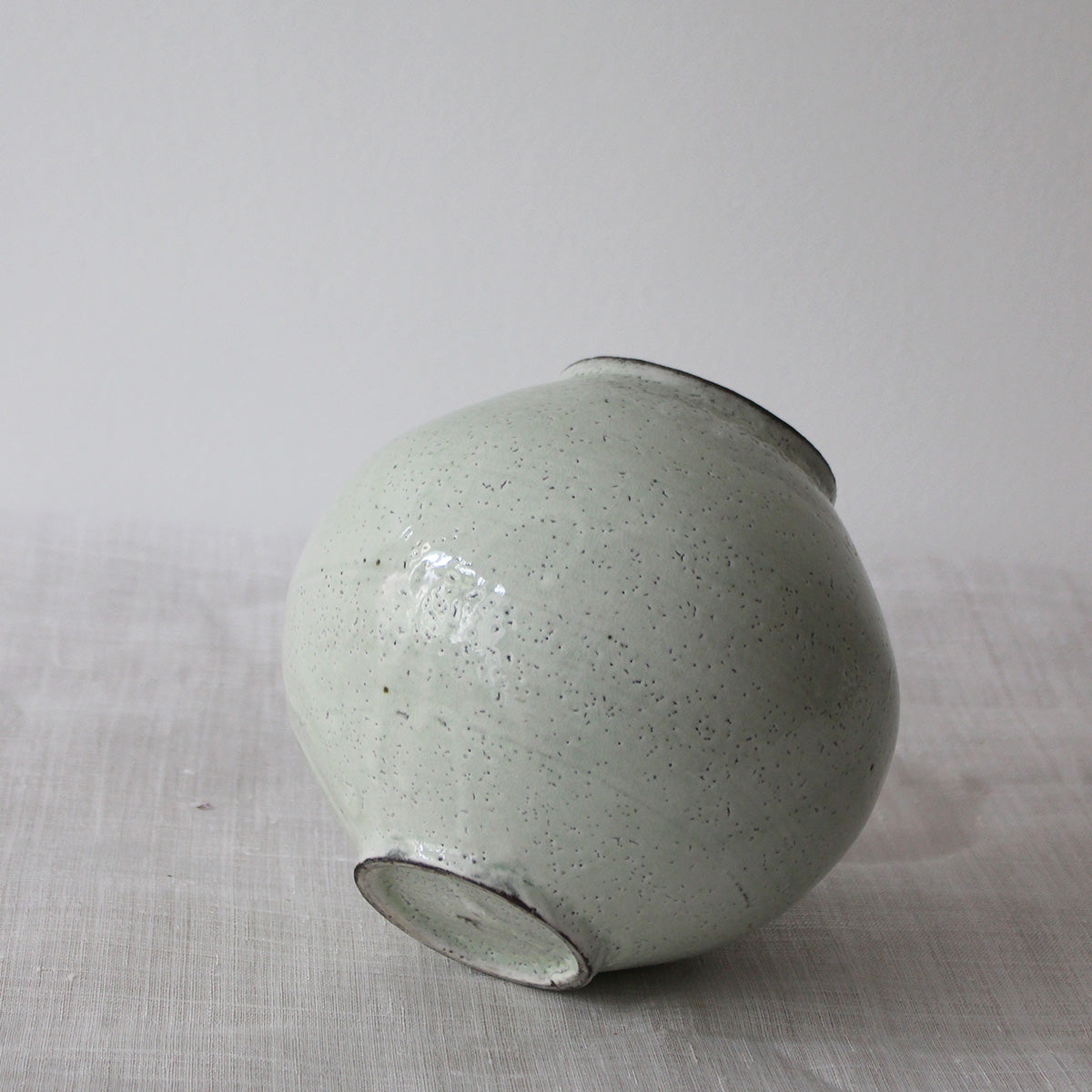 Korean Buncheong ceramic Moon Jar vase