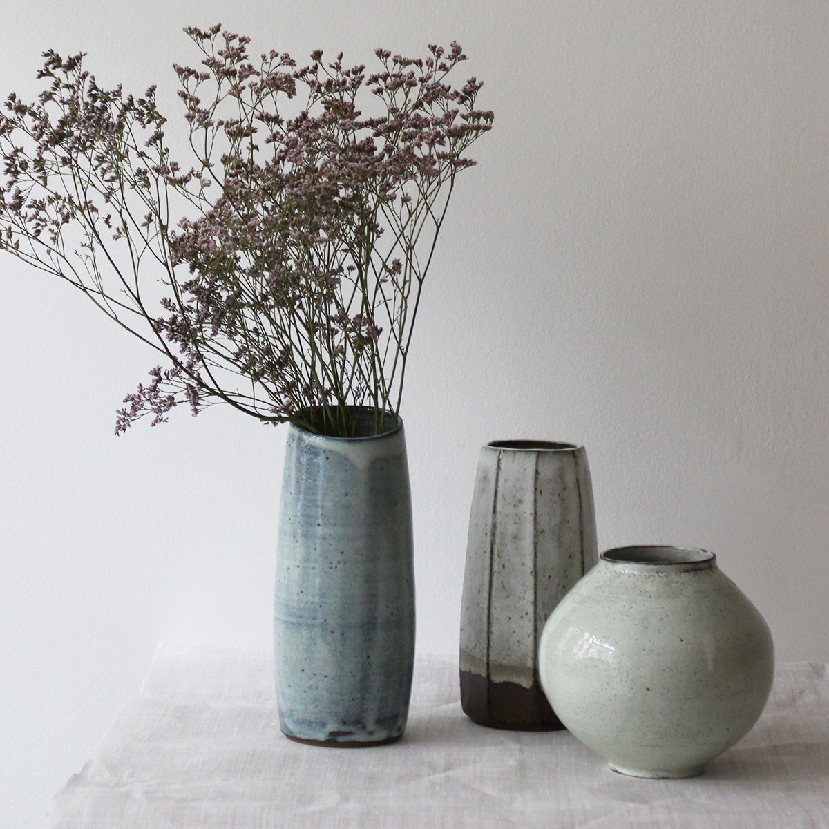 Korean Buncheong ceramic Moon Jar vase